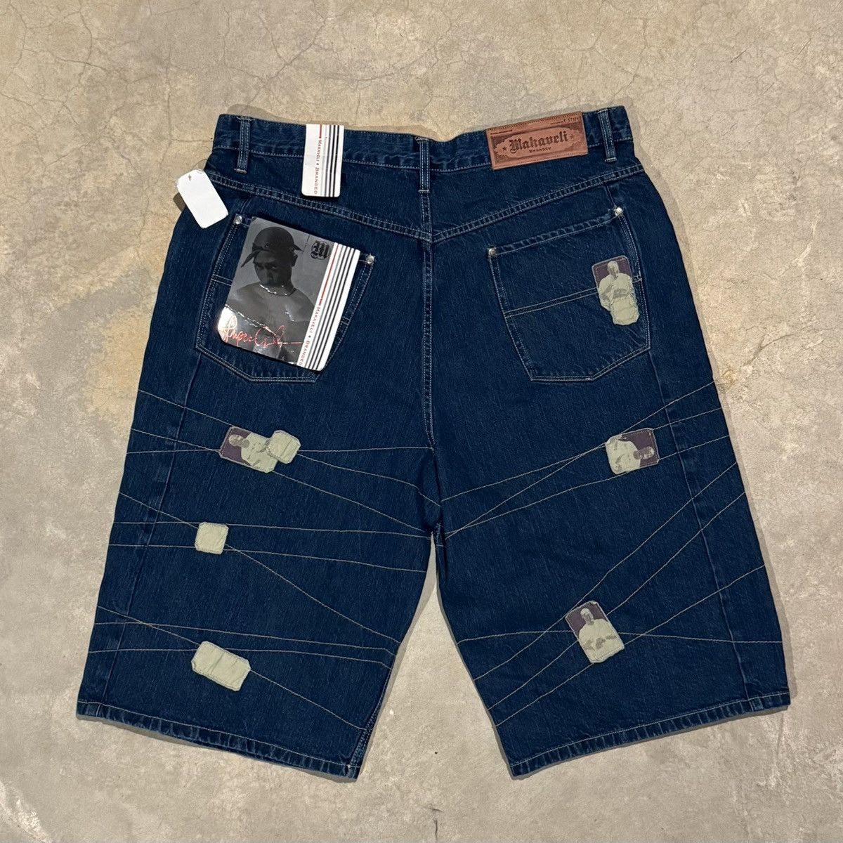 Makaveli Brand New Vtg 2000s Makaveli Tupac Baggy Jorts Y2K Skater Size US 40 / EU 56 - 9 Thumbnail