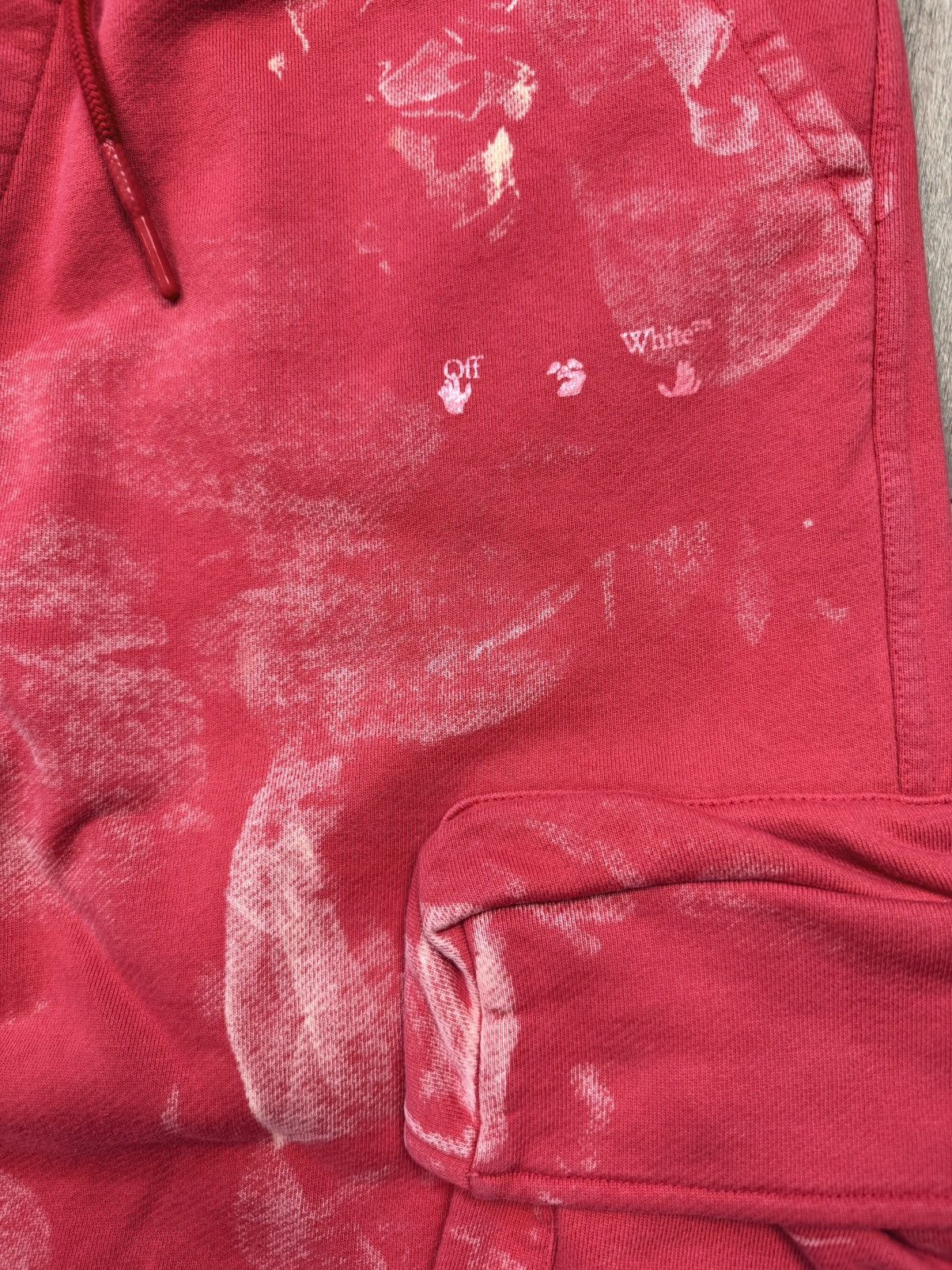 Off-White NEW 1 of 1 RUNWAY Cargo Joggers Red with Bleach Distressing Size US 30 / EU 46 - 4 Thumbnail