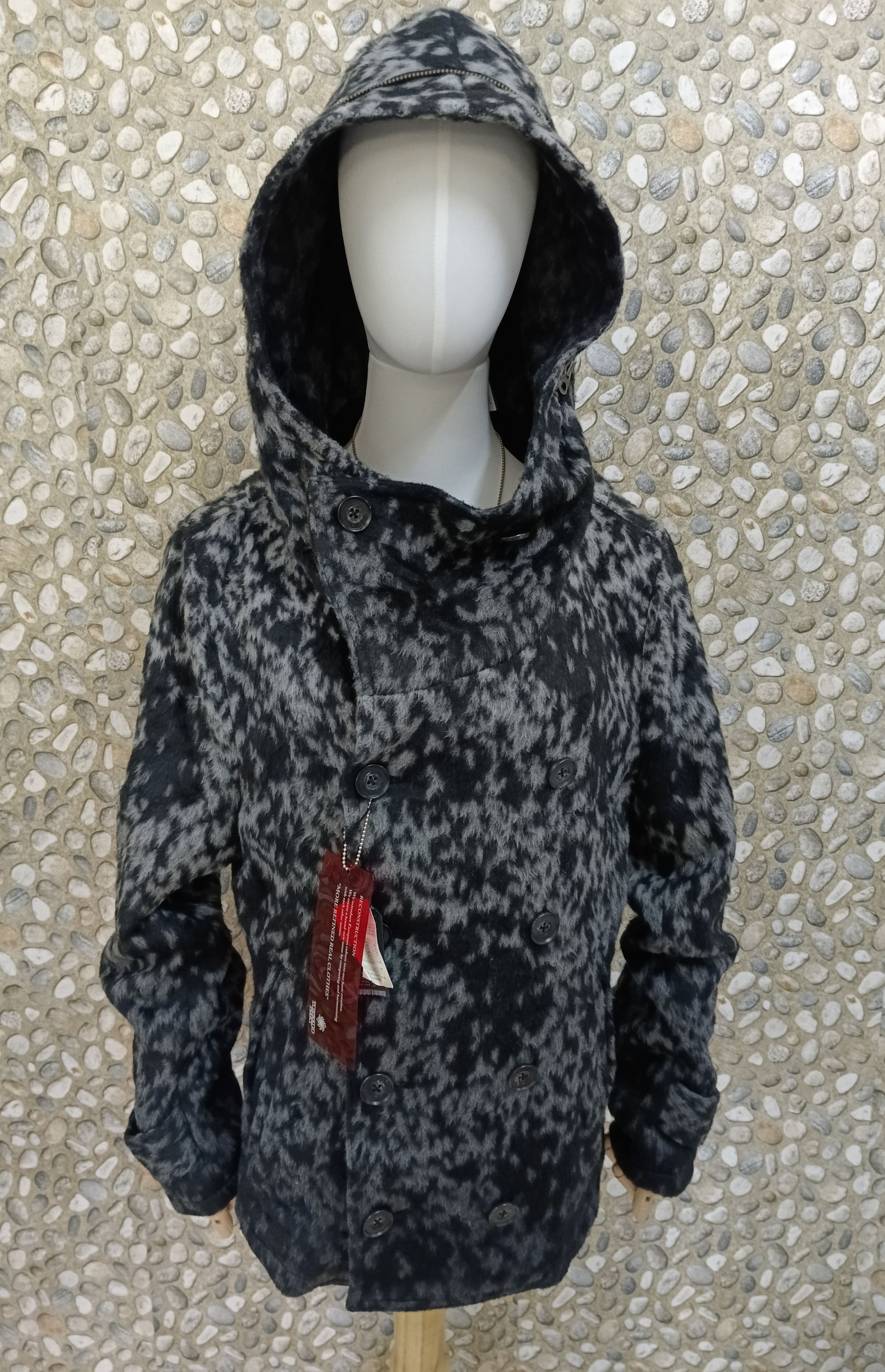 Tornado Mart Tornado Mart Print Leopard Hooded Double-Breasted Pea coat Size US M / EU 48-50 / 2 - 4 Thumbnail