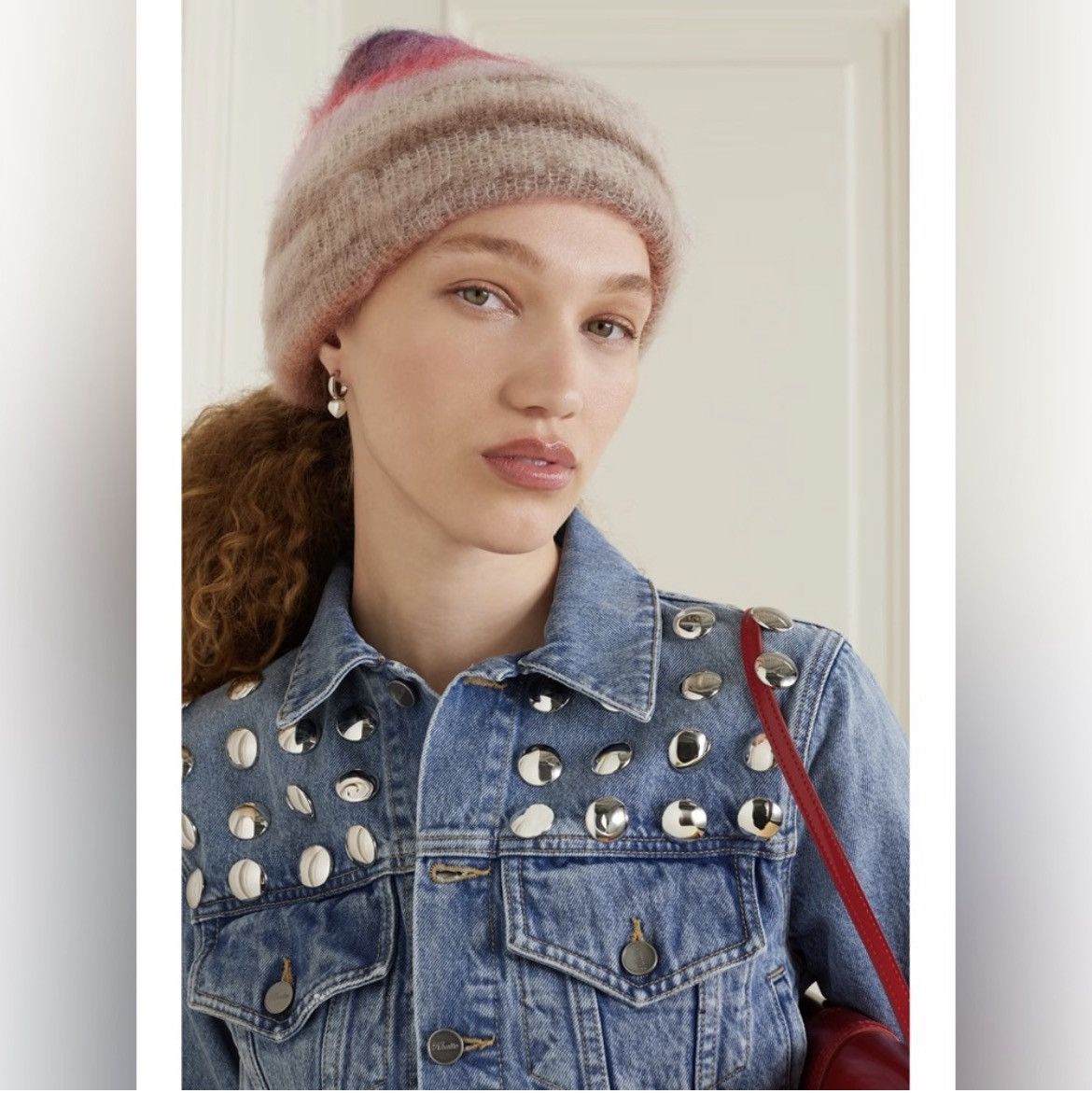 Missoni Missoni Pink Striped Mohair Blend Knit Beanie Hat NWOT Size ONE SIZE - 5 Thumbnail