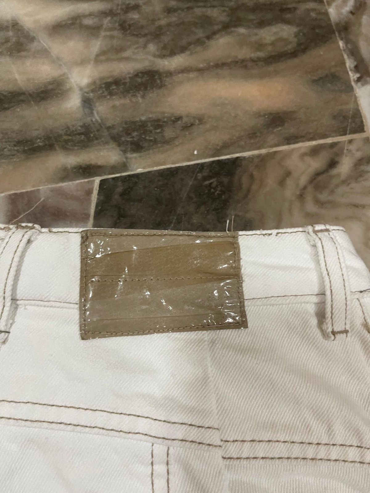 POST ARCHIVE FACTION (PAF) CARNET ARCHIVE - HUMAN-SHELL DESTROYED TROUSERS WHITE Size US 27 - 22 Thumbnail