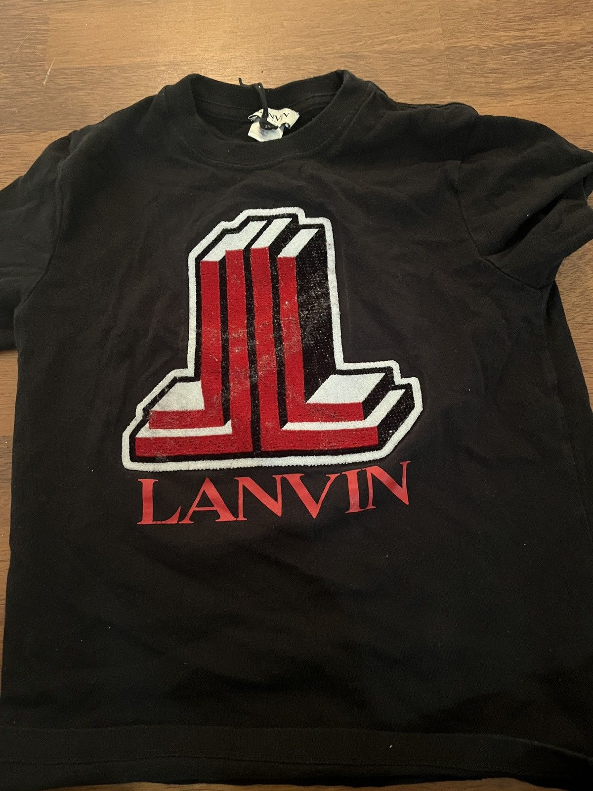Lanvin Black & red Lanvin cotton tee Size US S / EU 44-46 / 1 - 1 Thumbnail