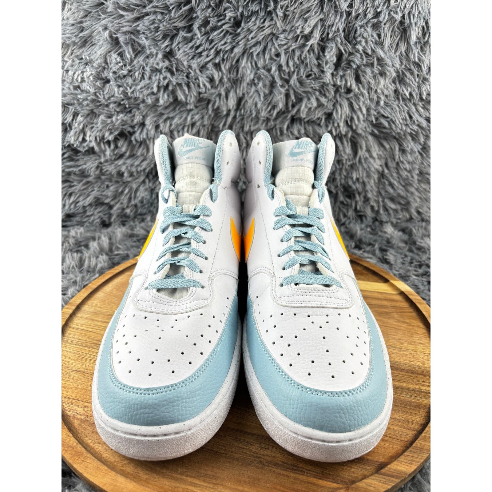 Nike Nike Court Vision Next Nature Mid White Ocean Bliss Size12 Size US 12 / EU 45 - 2 Thumbnail