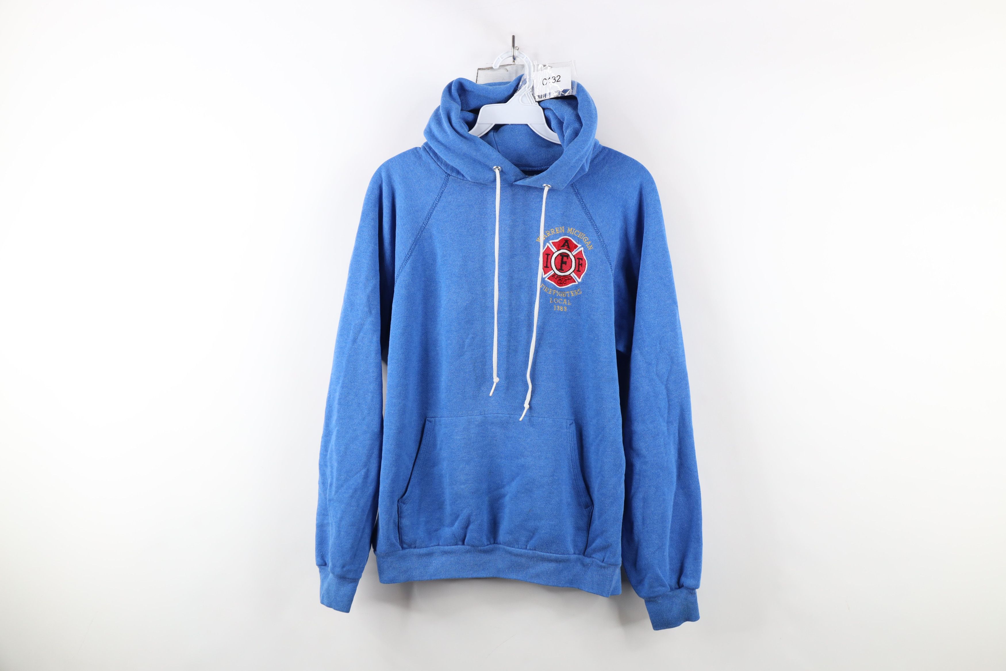 Vintage Vintage 80s Warren Michigan Firefighters 1388 Hoodie USA Size L / US 10 / IT 46 - 1 Thumbnail
