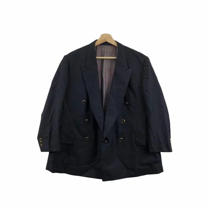 Alfred Dunhill Vtg 90’ DUNHILL CUSTOM MADE Double Breasted Blazer Coat Suit Size 46R - 1 Thumbnail