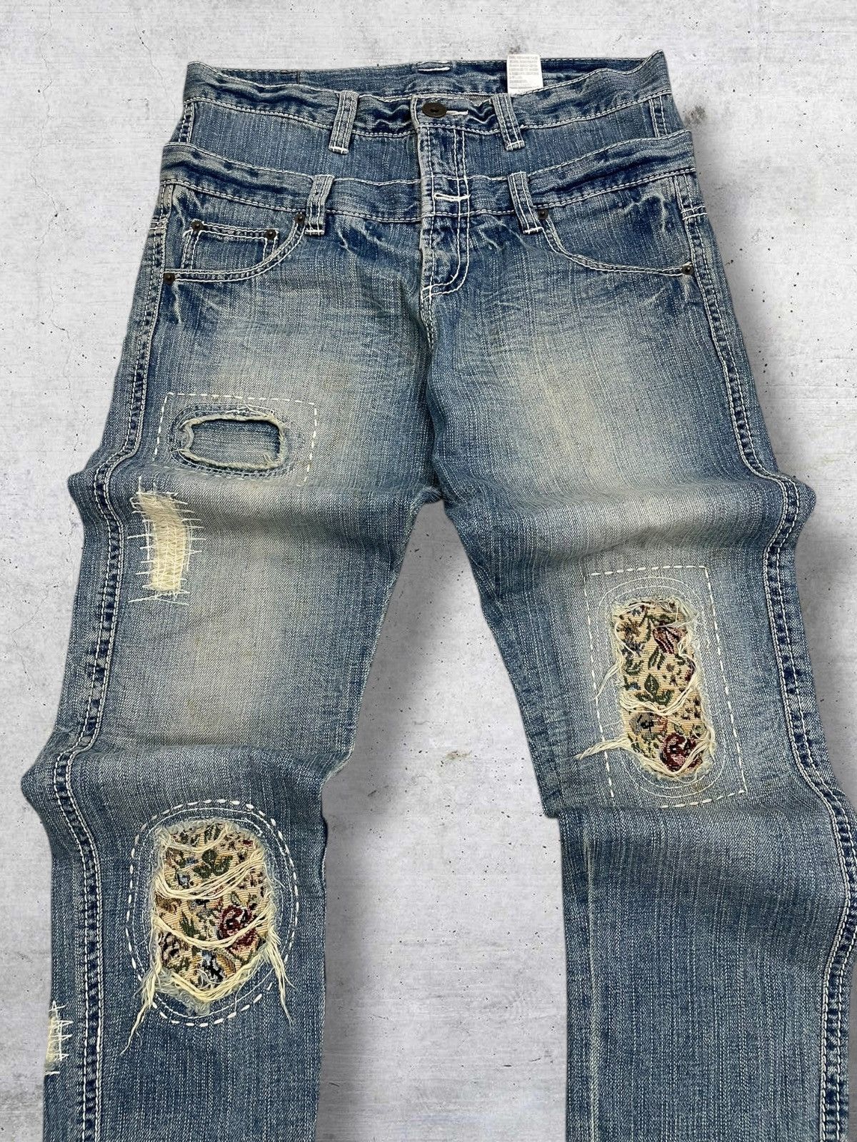 semanticdesign VINTAGE STITCH STUDIO OG JAPAN DESIGNER DOUBLE WAIST DENIM Size US 32 / EU 48 - 4 Thumbnail