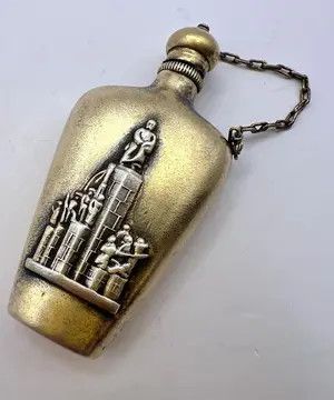 Vintage Vintage Gilt Sterling Silver 875 bottle Flask Perfume Oil Size ONE SIZE - 5 Thumbnail