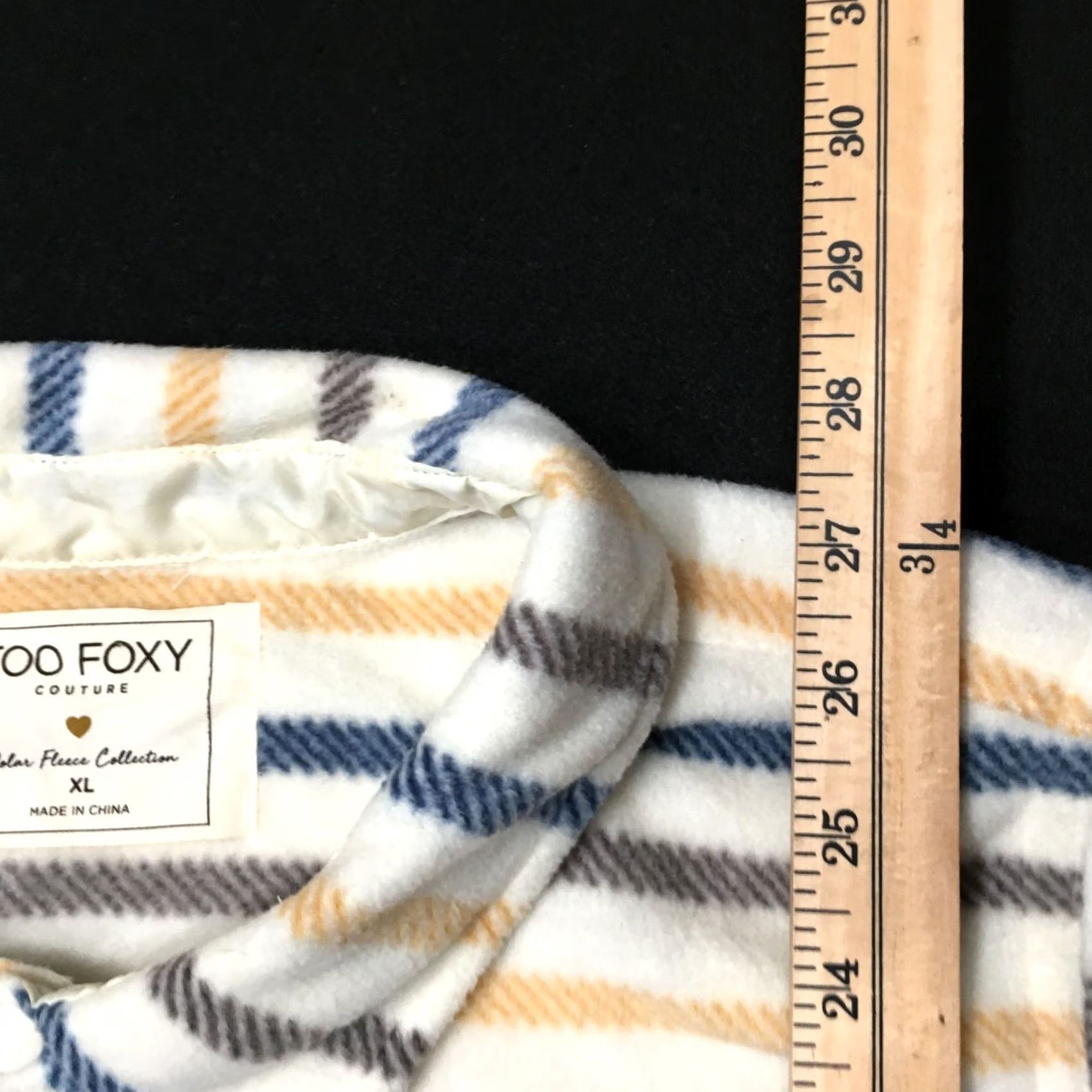 Vintage TOO FOXY Sherpa Jacket Women’s Buttons Fleece Cozy XL STRIPED Ivory Size XL / US 12-14 / IT 48-50 - 7 Thumbnail
