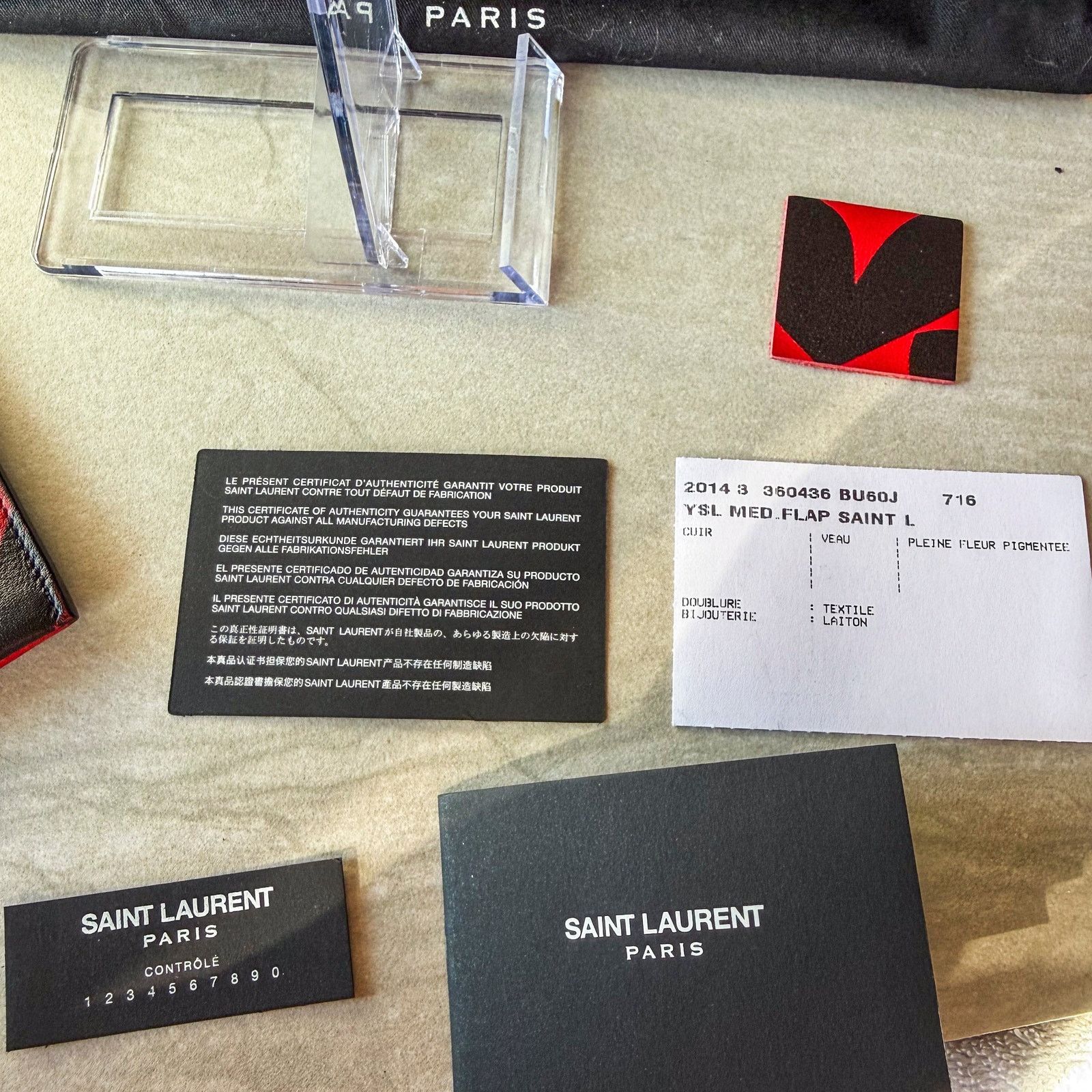 Saint Laurent Paris Saint Laurent Heart Print Clutch Size ONE SIZE - 13 Thumbnail