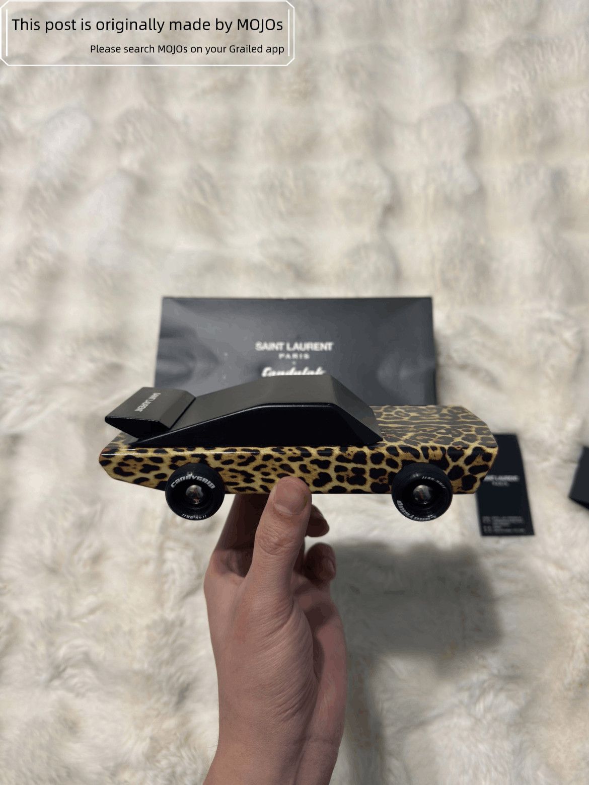 Saint Laurent Paris Saint Laurent Paris Leopard Pattern Wood Car Model Size ONE SIZE - 2 Thumbnail