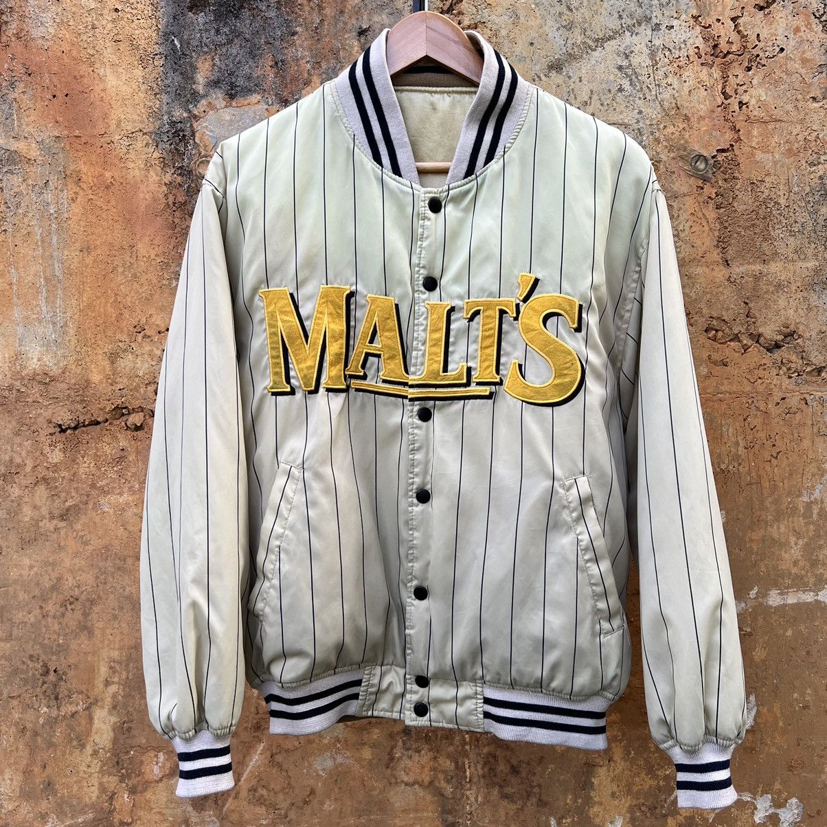 Vintage Vintage Malts Reversible Varsity Jacket Spell out Big Logo Size US M / EU 48-50 / 2 - 8 Thumbnail