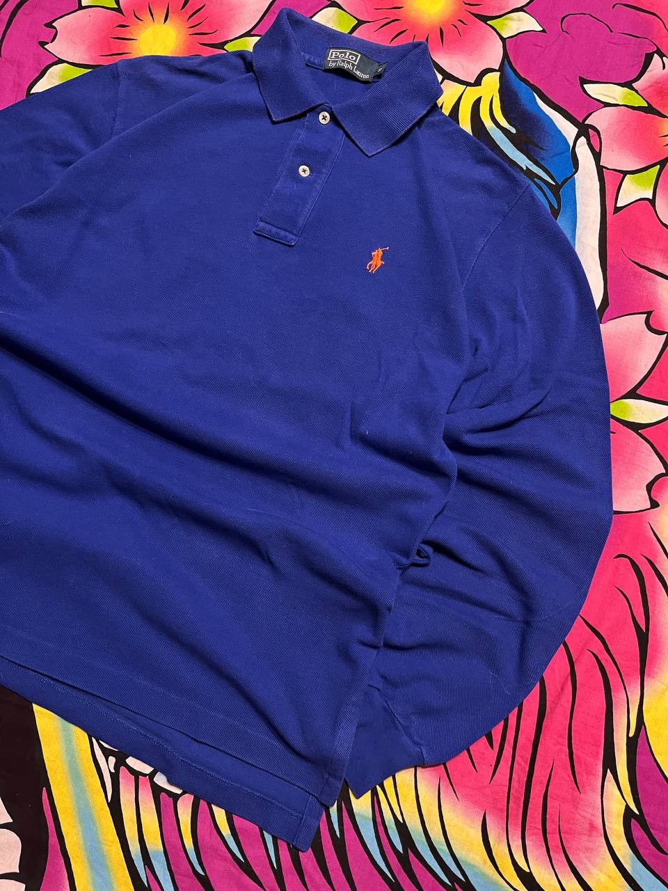 Polo Ralph Lauren × Ralph Lauren Vintage Polo Ralph Lauren rugby in blue with small horse Size US S / EU 44-46 / 1 - 2 Thumbnail
