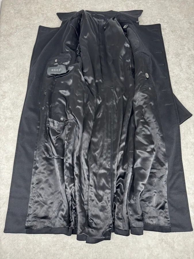 Gucci AW2002 Gucci Black Buttoned Trench Coat by Tom Ford Size US M / EU 48-50 / 2 - 9 Thumbnail
