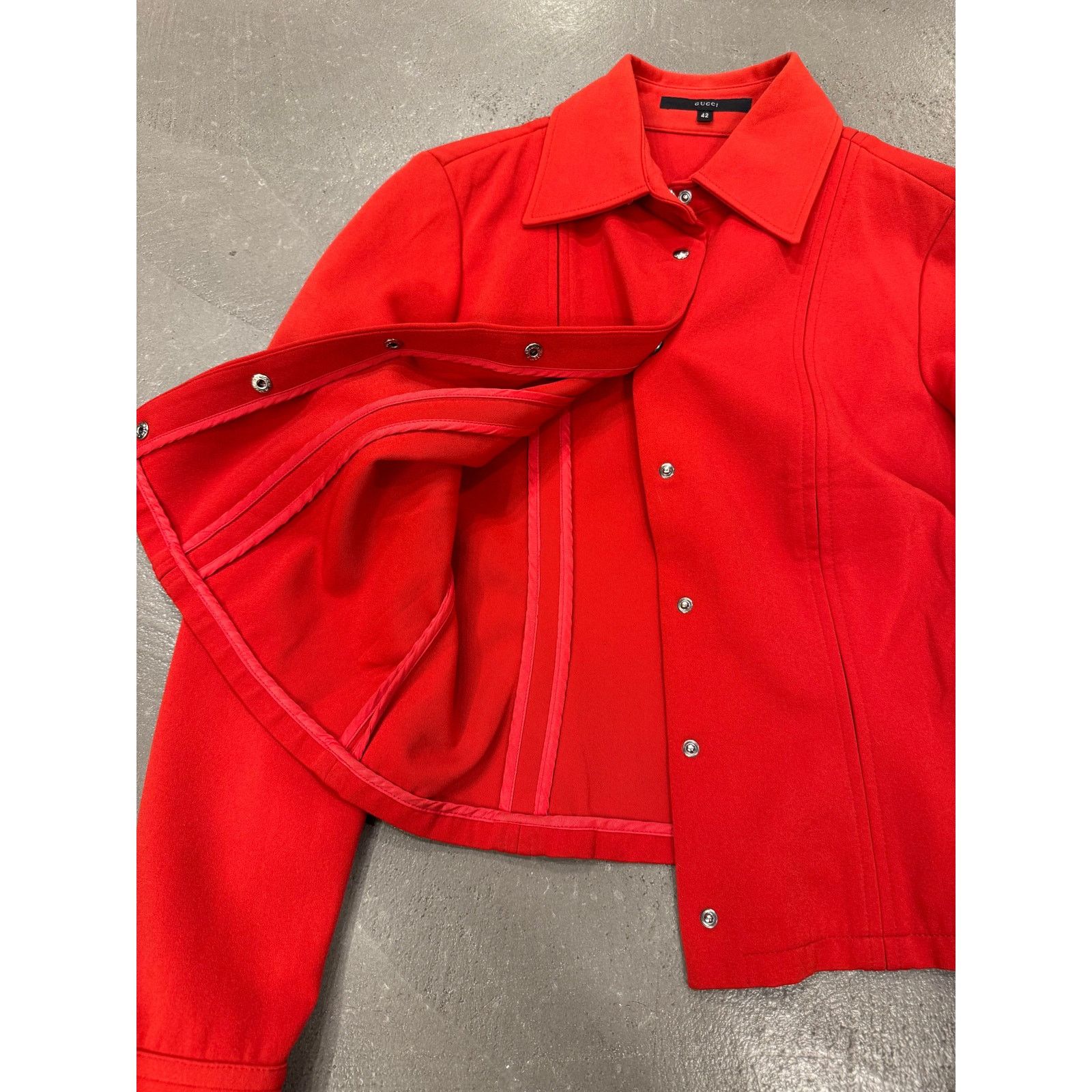 Gucci S/S1999 Gucci by Tom Ford red paneled jacket Size S / US 4 / IT 40 - 4 Thumbnail