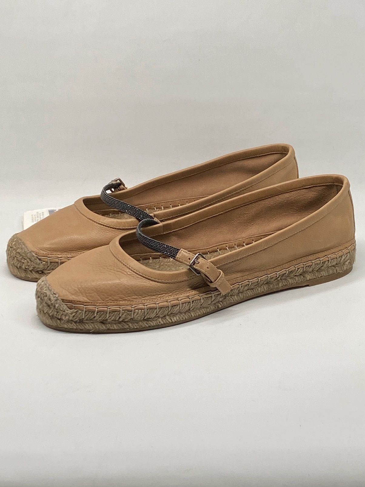 Brunello Cucinelli Brunello Cucinelli Monili Leather Espadrilles size 40 Size US 10 / IT 40 - 4 Thumbnail