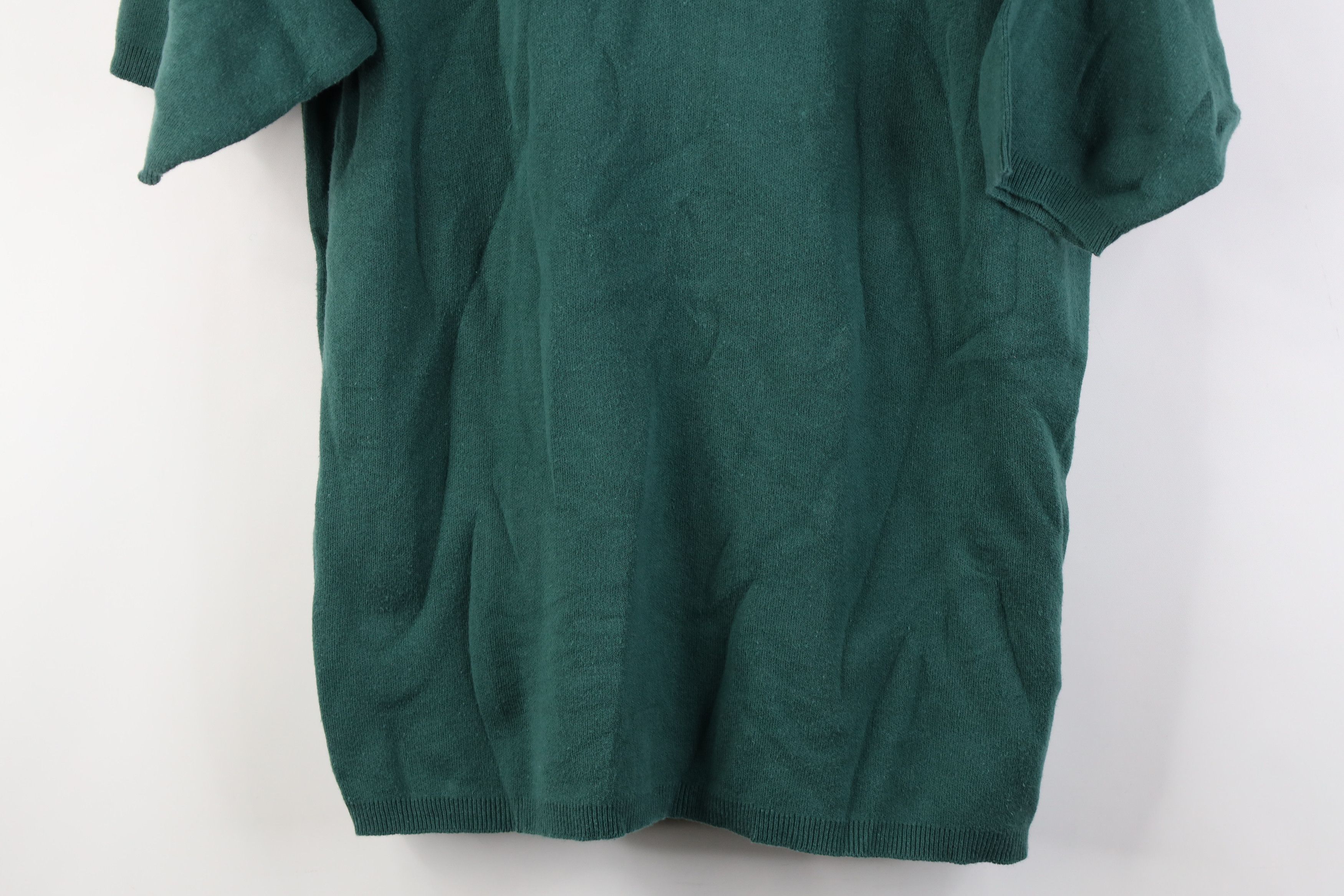 Vintage Vintage 90s Streetwear Ribbed Short Sleeve Sweater Green Size M / US 6-8 / IT 42-44 - 3 Thumbnail