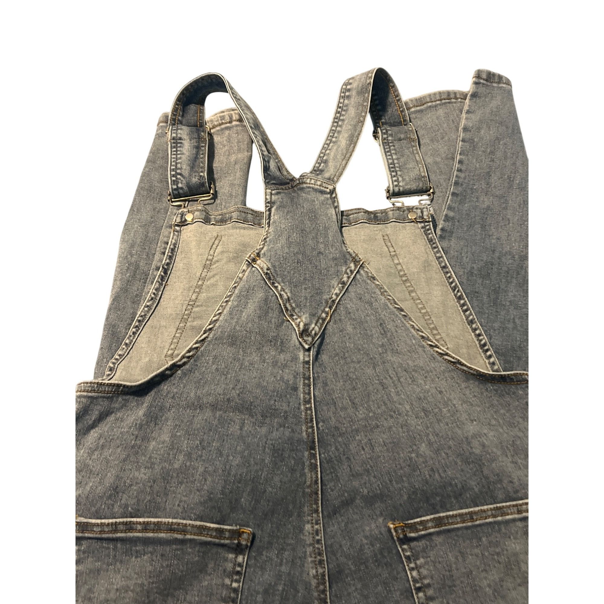 Other Denim Jean Overalls Women Adjustable Straps Straight Leg Str Size 32" / US 10 / IT 46 - 4 Thumbnail
