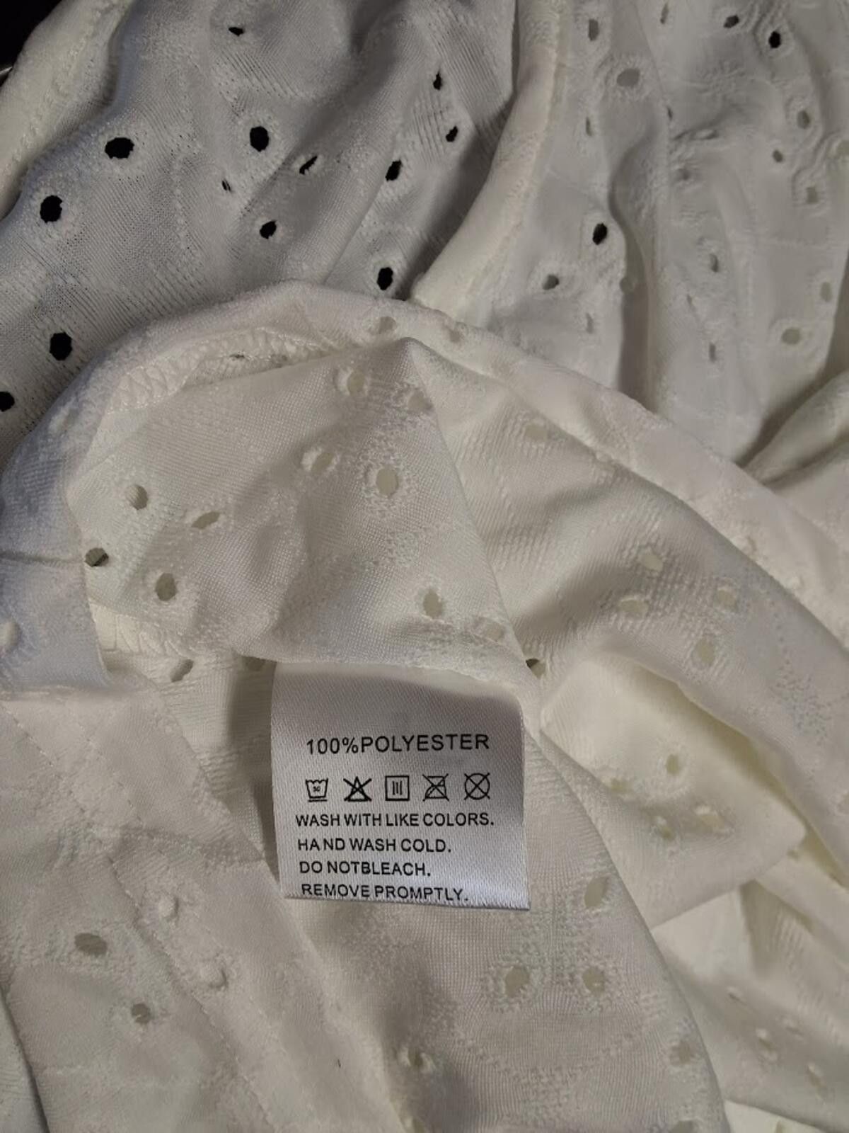 The Unbranded Brand Elegant White Eyelet Lace Sleeve Top - Size S Size S / US 4 / IT 40 - 5 Thumbnail