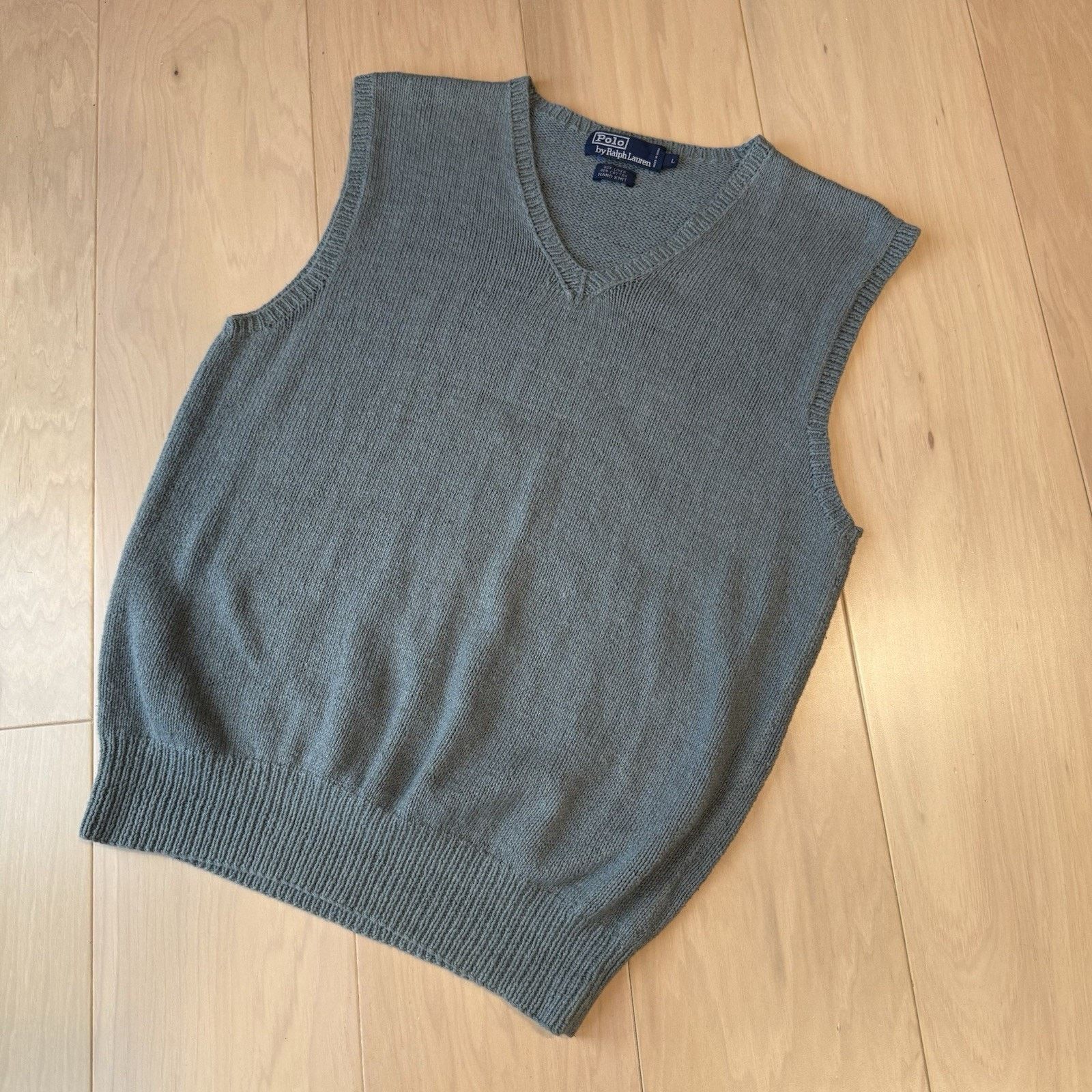 Polo Ralph Lauren Polo Ralph Lauren Linen Cotton Sweater Vest L Gray Pullover Size US L / EU 52-54 / 3 - 8 Thumbnail