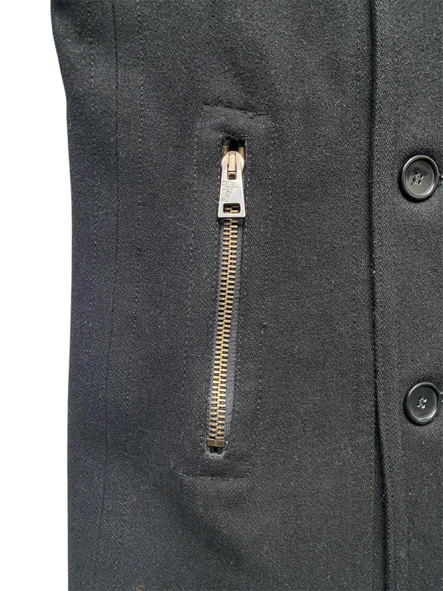 Versace Versace Collection Peacoat Wool Button Up Black Size M Size US M / EU 48-50 / 2 - 4 Thumbnail