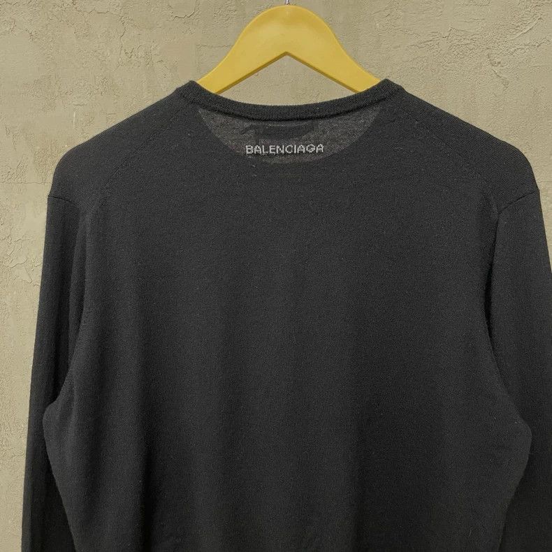 Balenciaga Balenciaga Black wool with small logo on the back sweater 2 Size US M / EU 48-50 / 2 - 4 Thumbnail