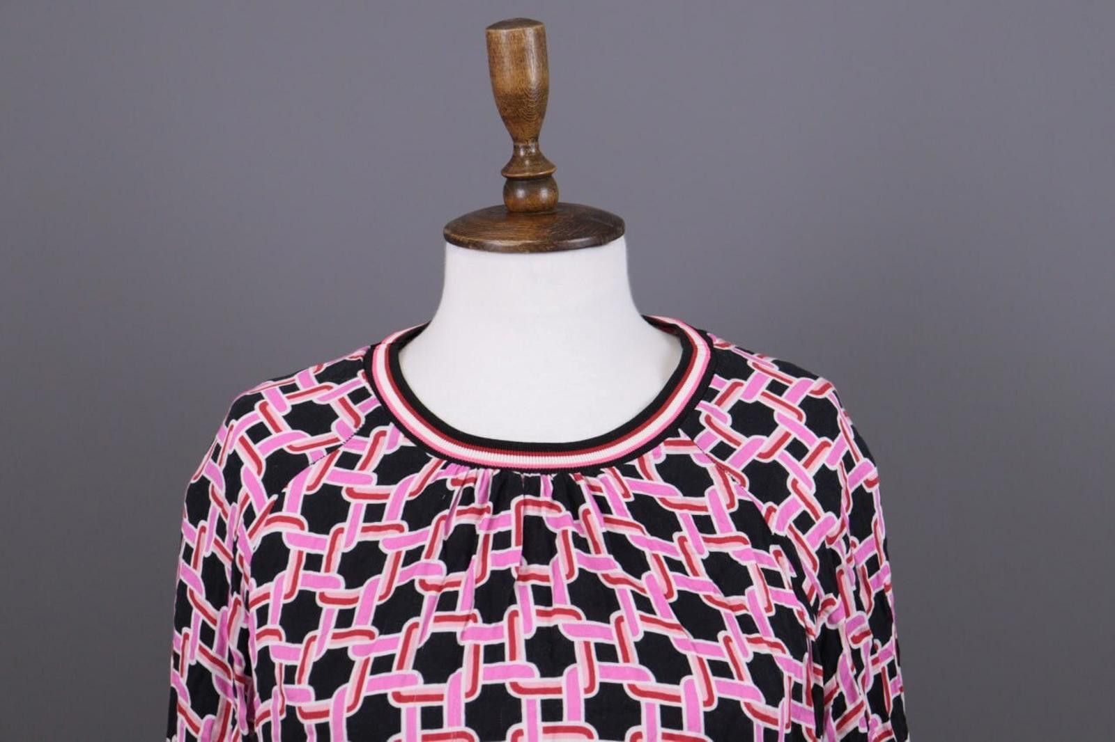 Designer Emily Van Den Bergh Black Сhains Print Blouse Shirt Sz 46 Size M / US 6-8 / IT 42-44 - 2 Thumbnail