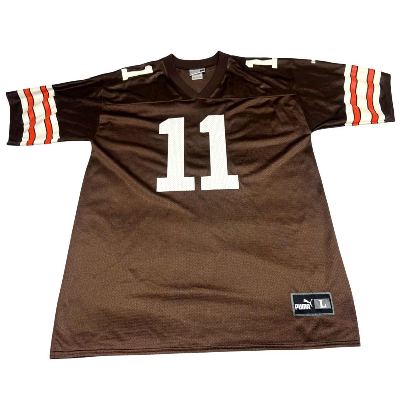 Puma PUMA Ty Detmer Browns Jersey NFL Orange Large Mens T-Shirt Cleveland Browns Football Jersey Mens Large Browns NFL Jersey Gray/Brown Size US L / EU 52-54 / 3 - 2 Thumbnail