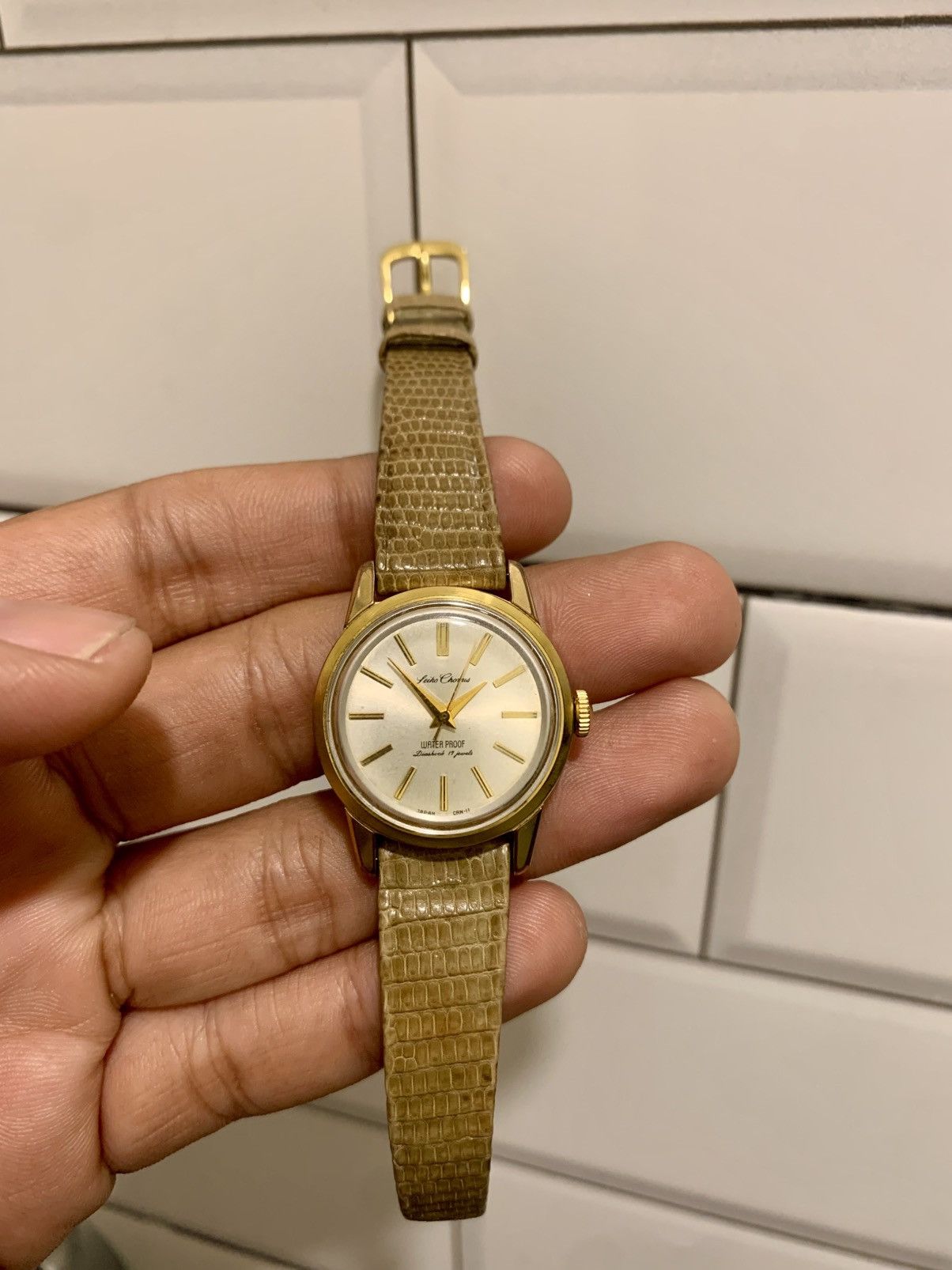 Seiko Seiko Chorus Vintage Hand-Wound Watch 17 Jewels Gold Tone Size ONE SIZE - 2 Thumbnail