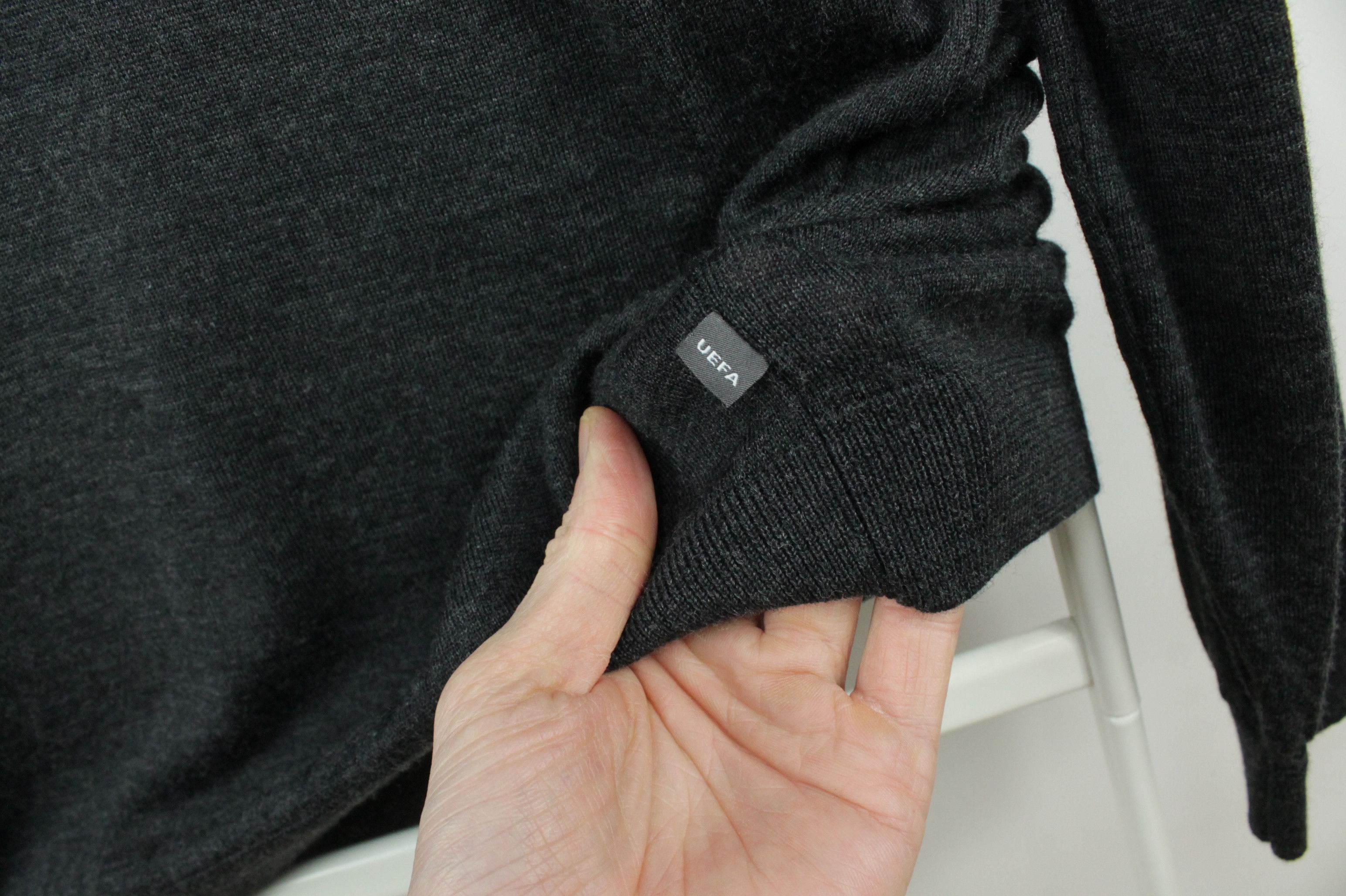 Other Rene Lezard Light Gray Wool V-Neck Slim Fit Pullover Sweater Size US L / EU 52-54 / 3 - 5 Thumbnail