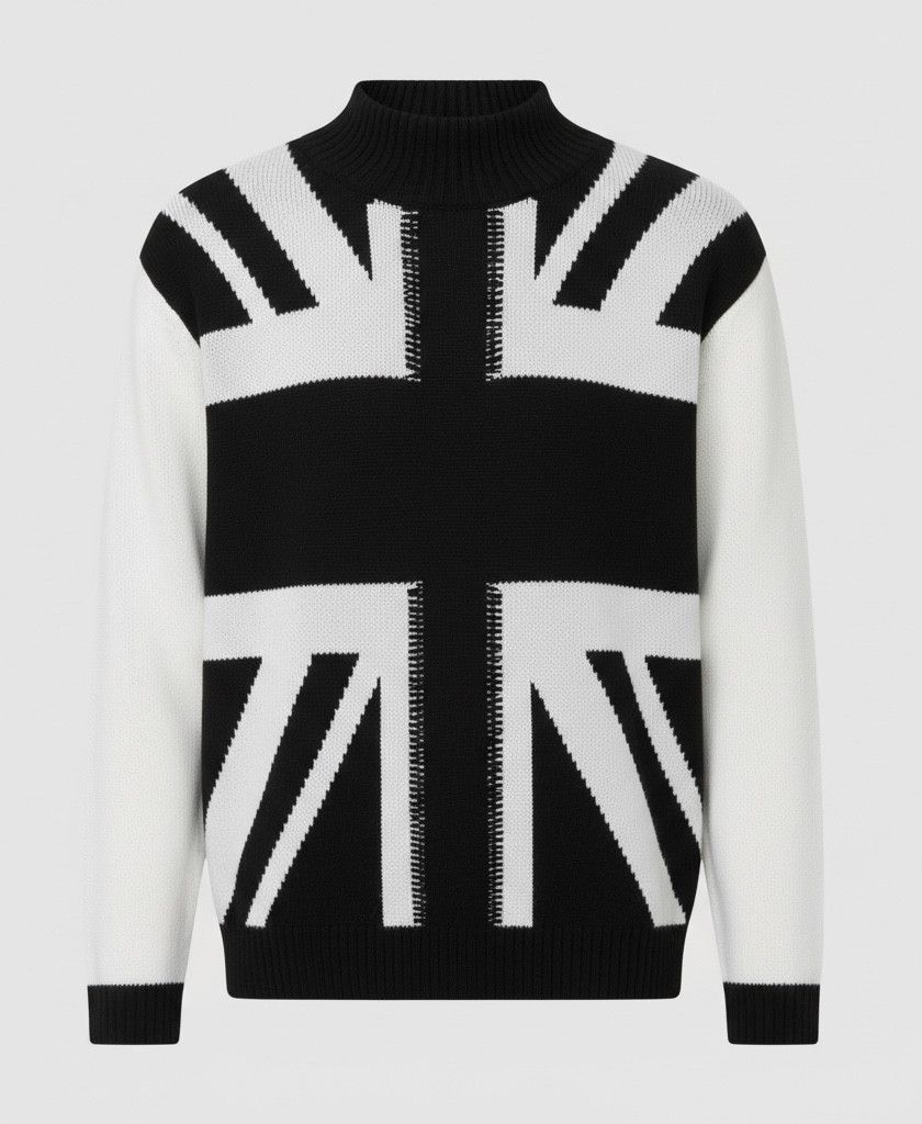 Japanese Brand Street Y2K Cross Flag Retro Inspired Warm Sweater Knitwear Size US M / EU 48-50 / 2 - 2 Thumbnail