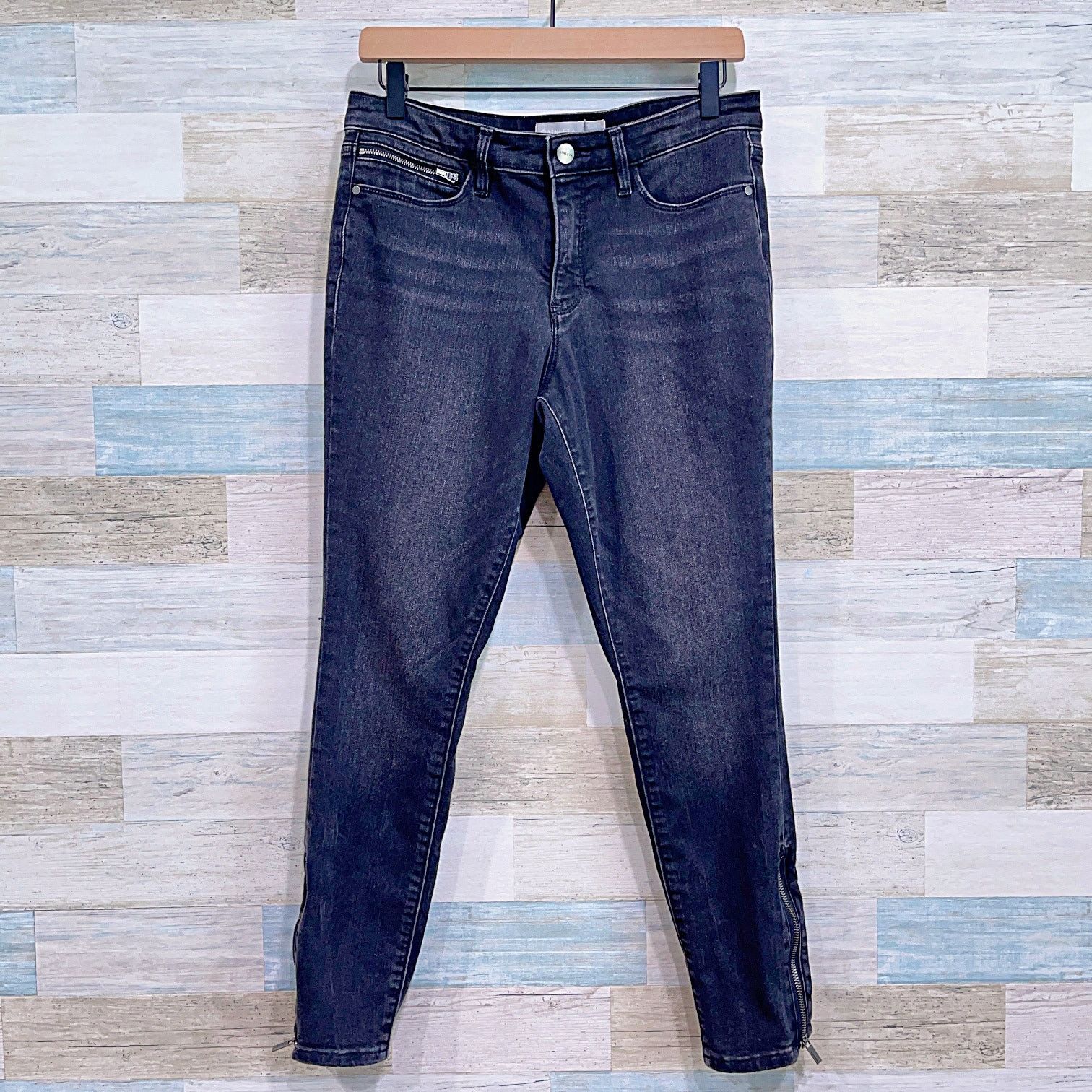 Athleta Athleta Sculptek Ultra Skinny Zip Jeans Black Stretch 8Pc Size 30" / US 8 / IT 44 - 1 Thumbnail