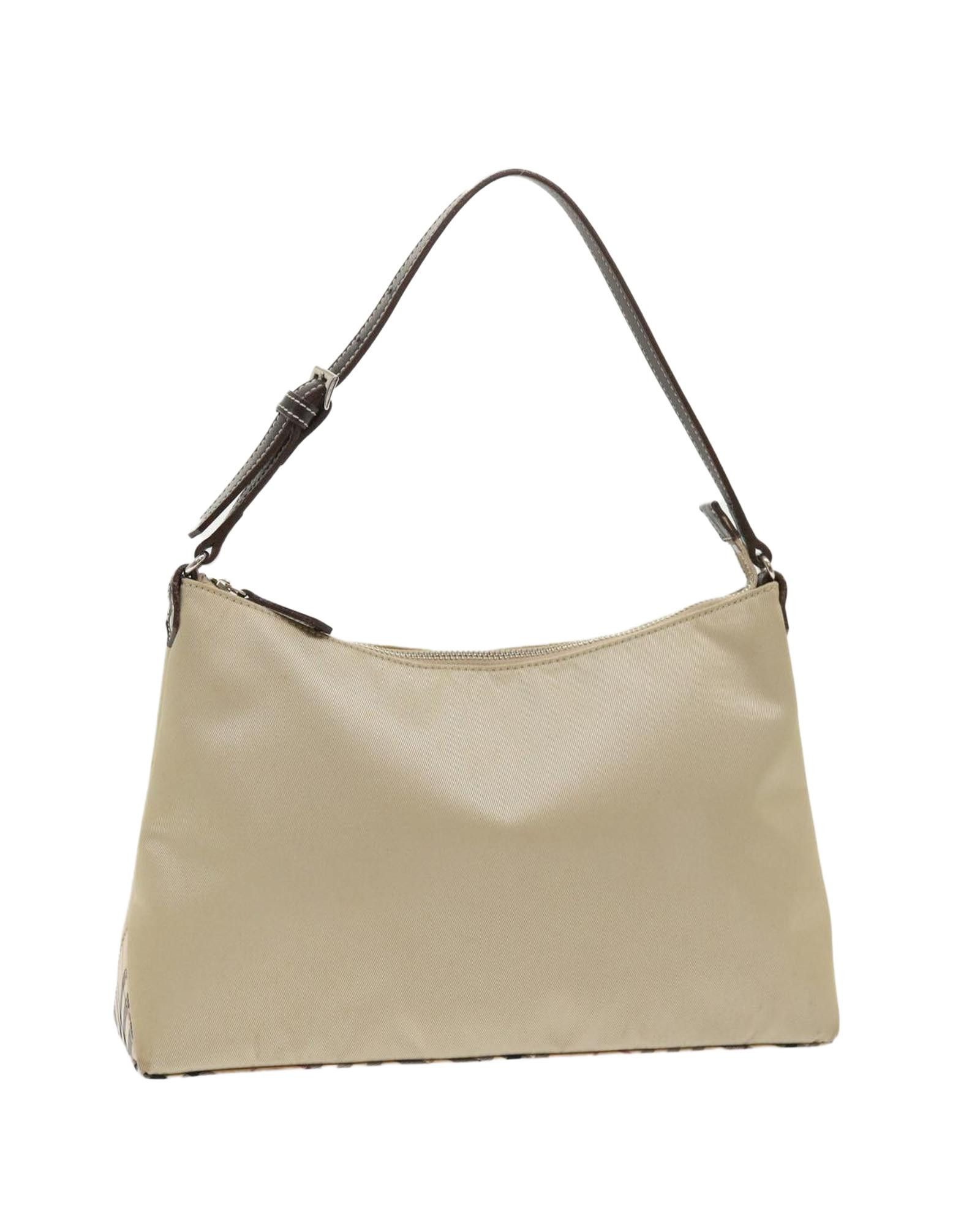 image of Burberry Beige Nova Check Shoulder Bag, Women's