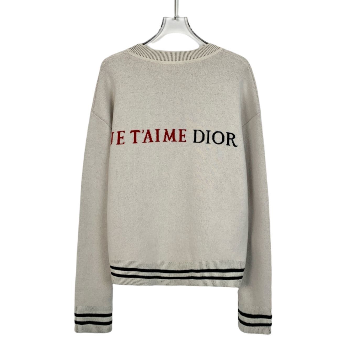 Dior Christian Dior Beige J❤️ Dior Round-Neck Cashmere Sweater Si Size M / US 6-8 / IT 42-44 - 7 Thumbnail