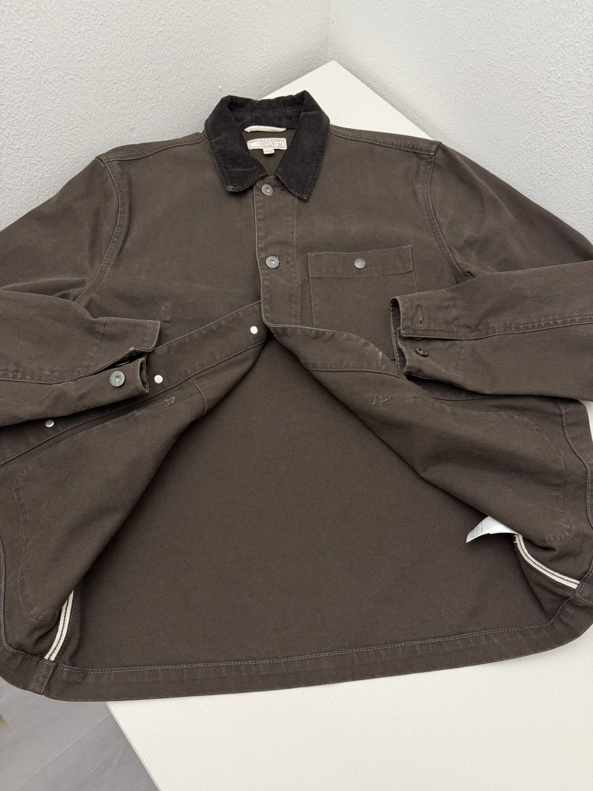 Wallace & Barnes Wallace & Barnes Brown Corduroy Collar Chore Coat Workwear M Size US M / EU 48-50 / 2 - 8 Thumbnail