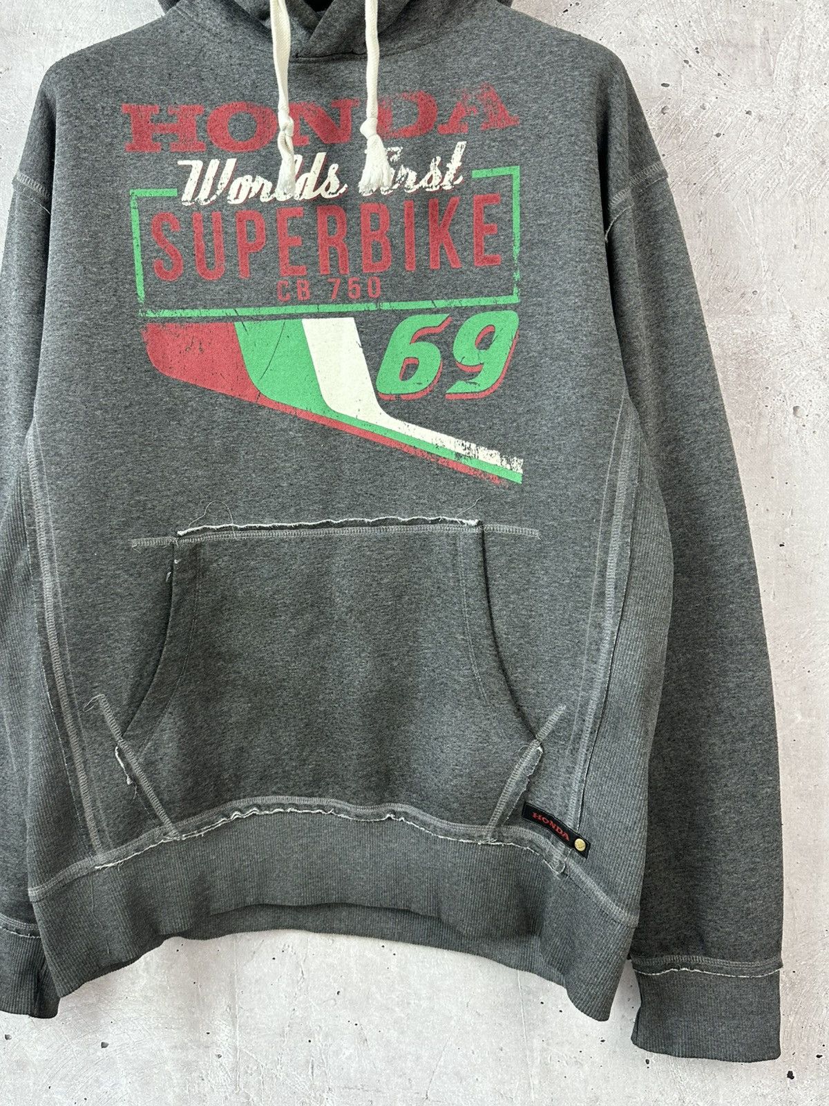 Honda Vintage Honda Racing Printed Distressed Grey Hoodie Size US XL / EU 56 / 4 - 3 Thumbnail