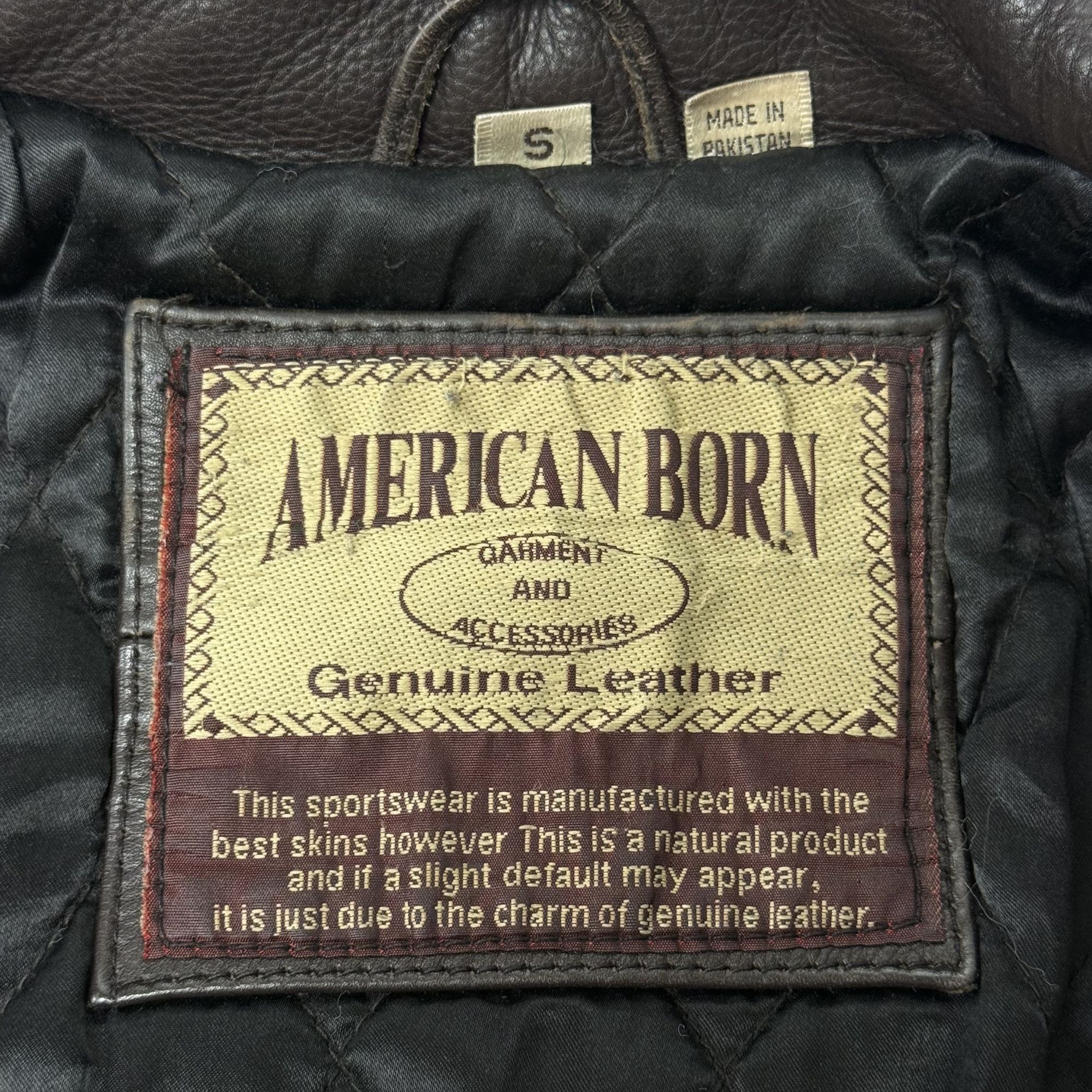 Other Vtg American Born Leather MoTo DISTRESSED Biker Jacket Size S / US 4 / IT 40 - 6 Thumbnail