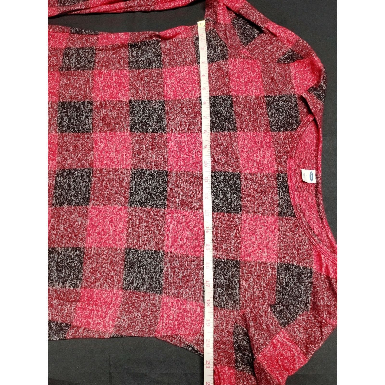 Old Navy Old Navy Red and Black Buffalo Plaid Long Sleeve Top Size L / US 10 / IT 46 - 3 Thumbnail