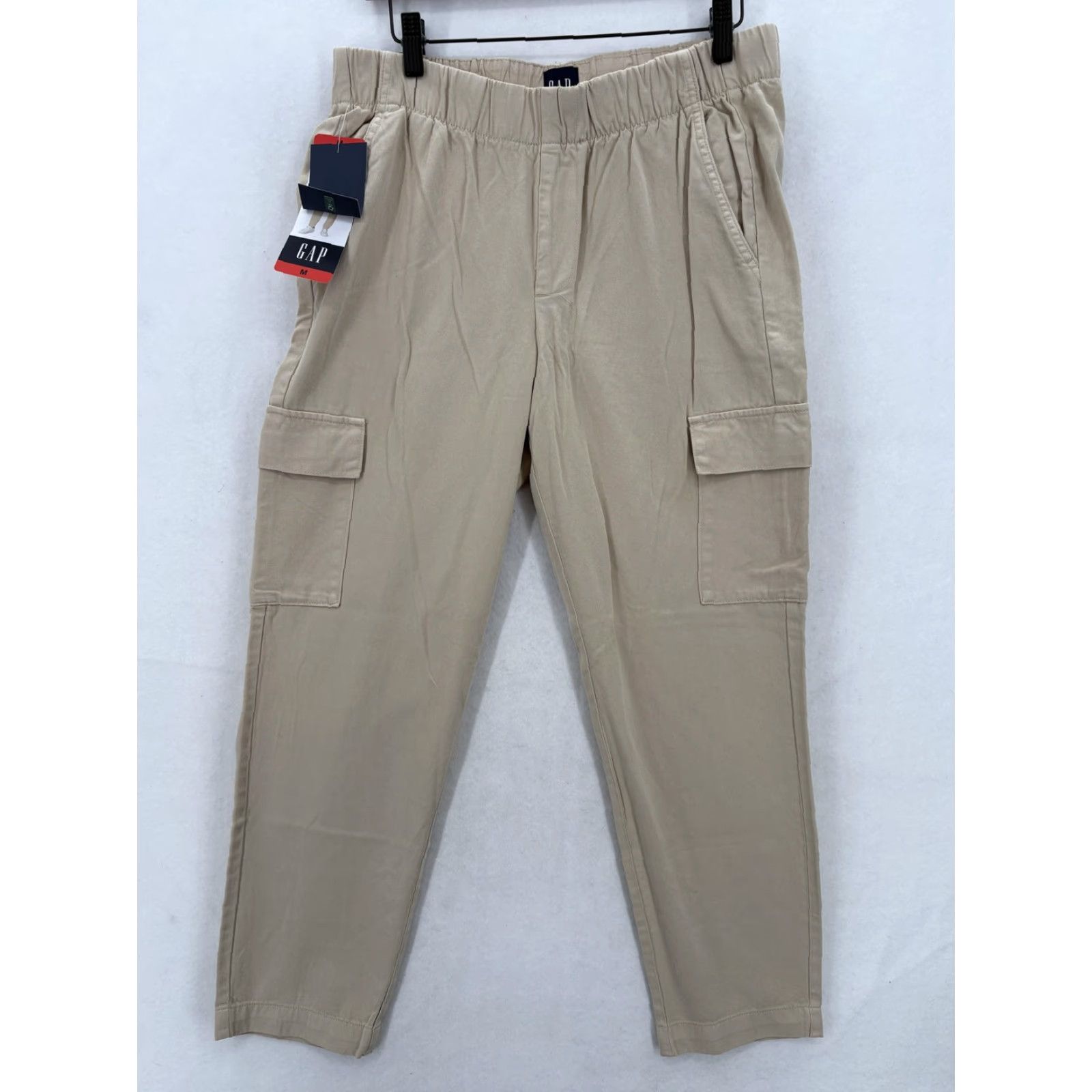 Gap GAP Pants Womens Medium Twill Cargo Jogger Elastic Waist Pockets Ankle NWT Tan Beig e? Size 32" / US 10 / IT 46 - 2 Thumbnail
