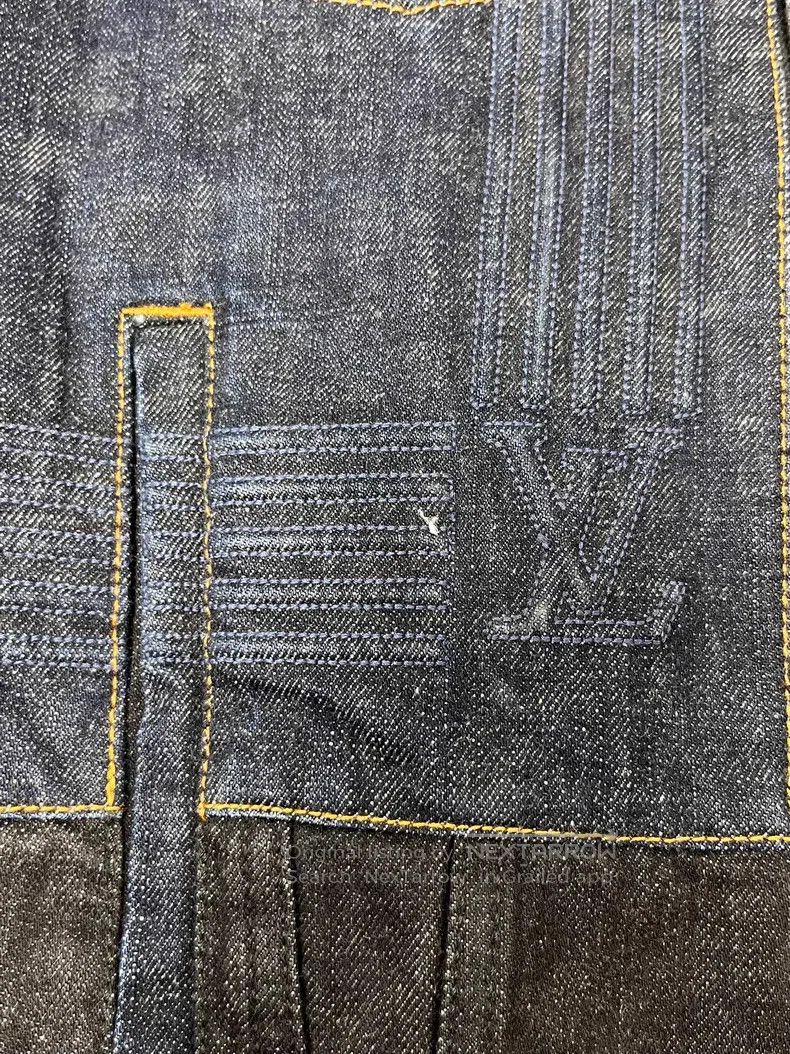 Louis Vuitton Bow color-block single-breasted denim jacket
