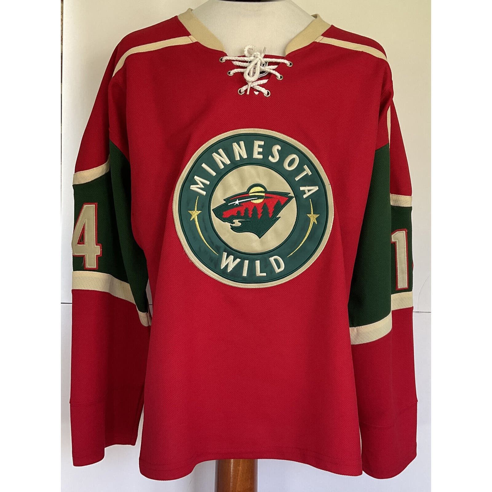image of Reebok Minnesota Wild Martin Havlat Stitched Jersey Size 50 in Red, Men's