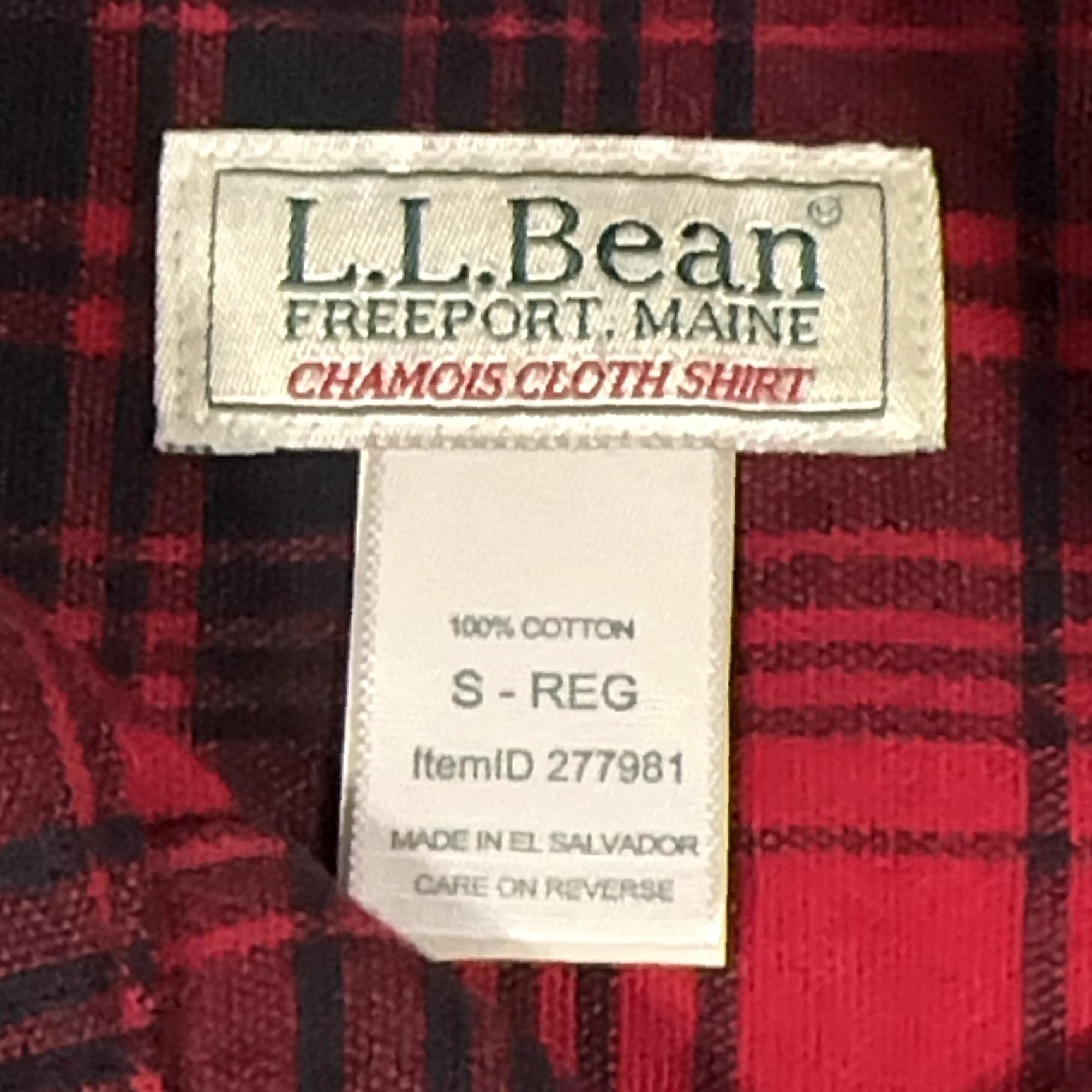 Vintage VINTAGE L.L.Bean Shirt Mens Small Red Black Plaid Chamois Cloth Flannel Button-Front Pockets 2 Chest 100% Cotton USA 277981 Mens Size US S / EU 44-46 / 1 - 3 Thumbnail