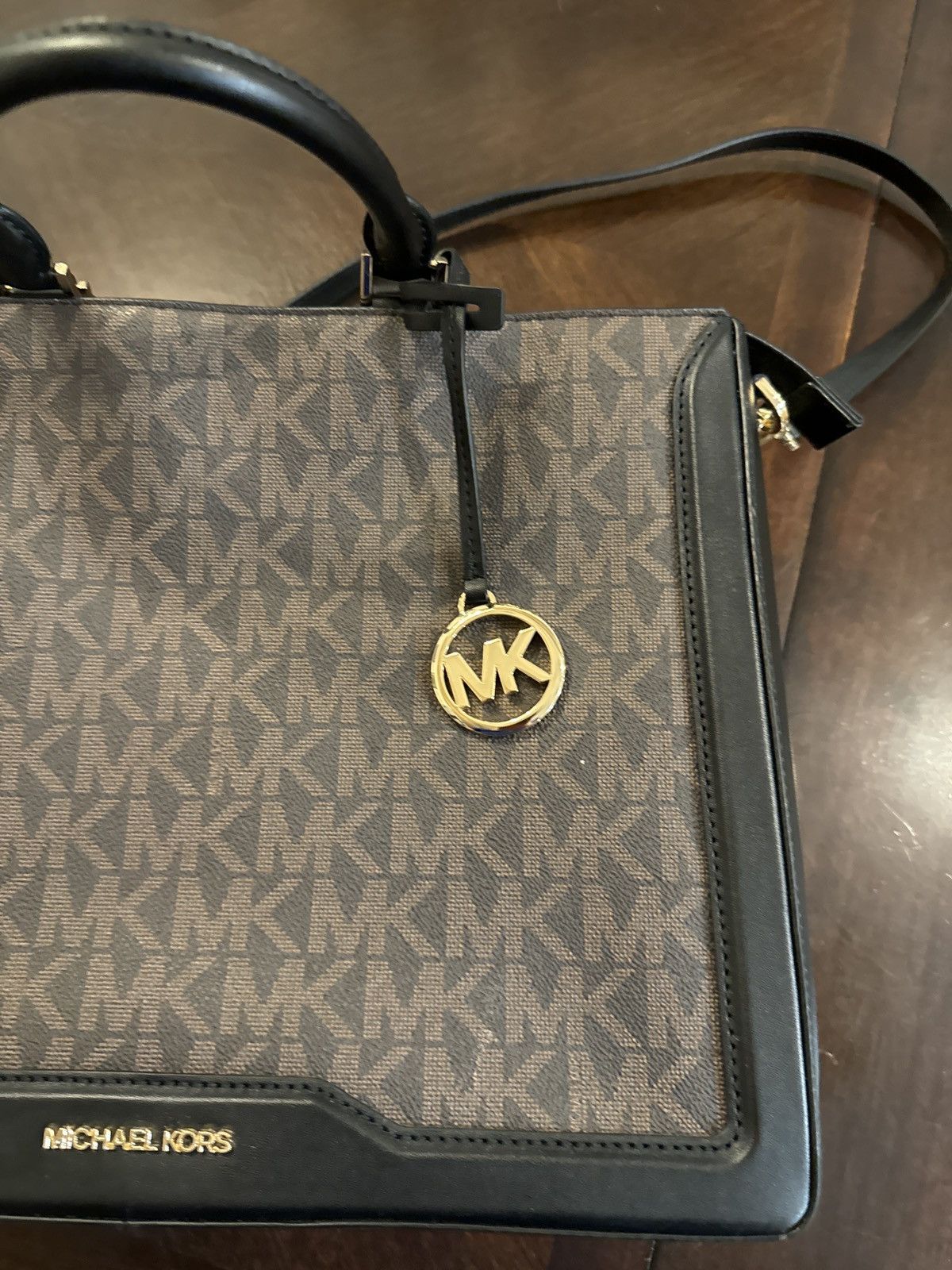 Michael Kors Michael Kors Dark Brown Large Zip Top Tote Size ONE SIZE - 2 Thumbnail