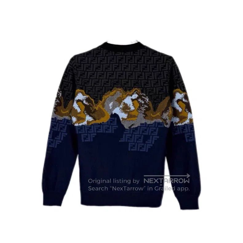 Fendi Fendi Deep Blue Label Wool Sweater Size US S / EU 44-46 / 1 - 2 Thumbnail