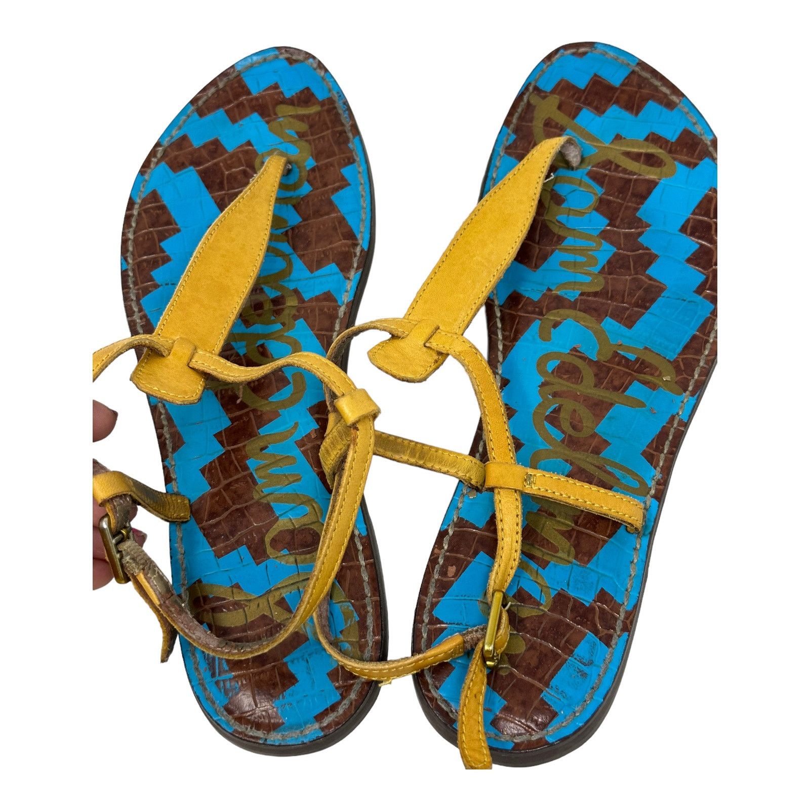 Sam Edelman Sam Edelman yellow flat sandals size 9M Size US 9 / IT 39 - 7 Thumbnail