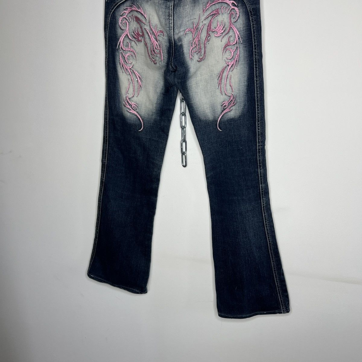 Japanese Brand Vintage Crazy Age Low Rise Bootcut Denim Jeans Baggy Tribal Size 26" / US 2 / IT 38 - 4 Thumbnail