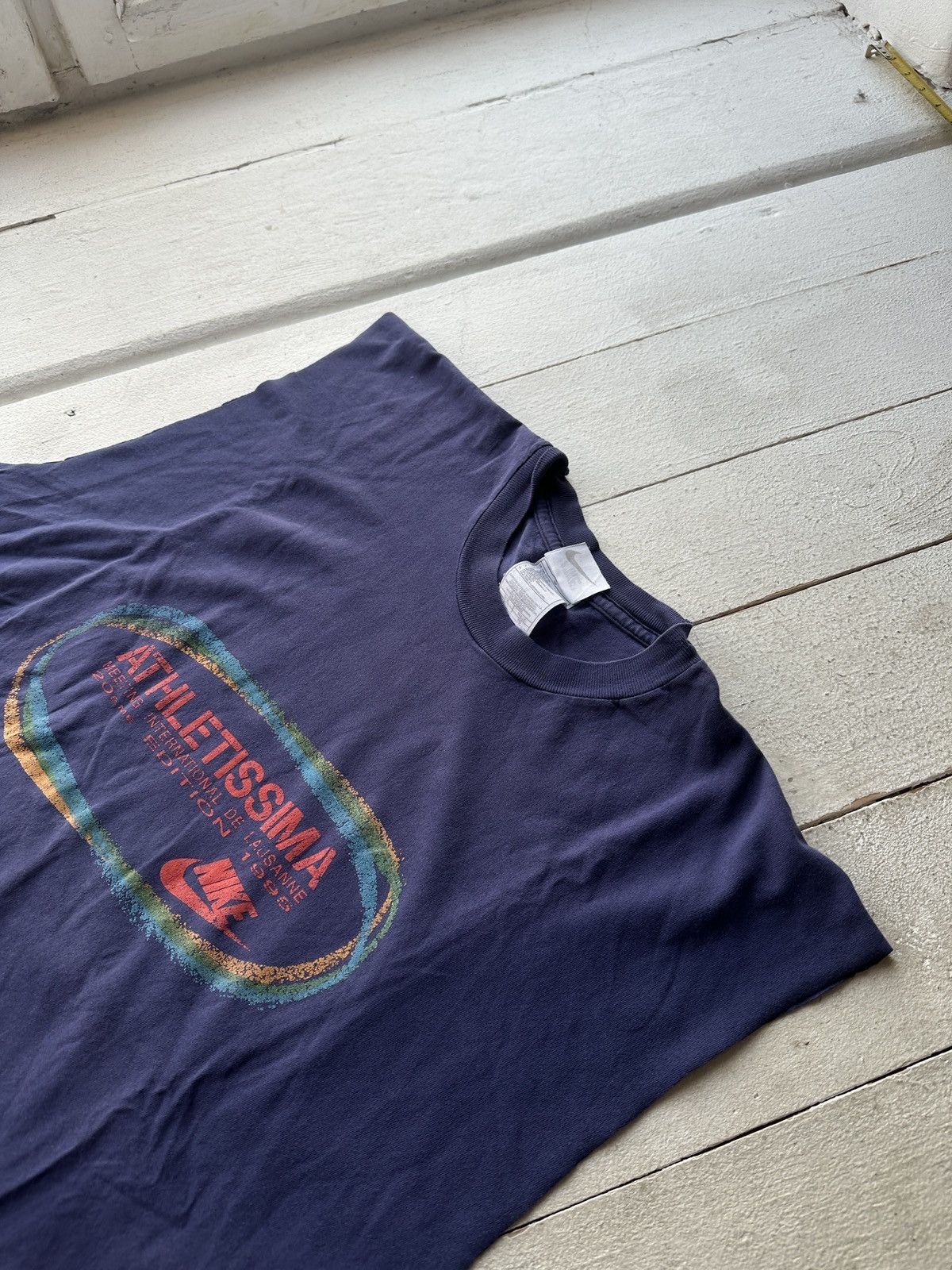 Nike 🚨 NIKE 1995 ATHELETISSIMA SINGLE STITCH VNTG TEE Y2k HYPE Size US XL / EU 56 / 4 - 2 Thumbnail