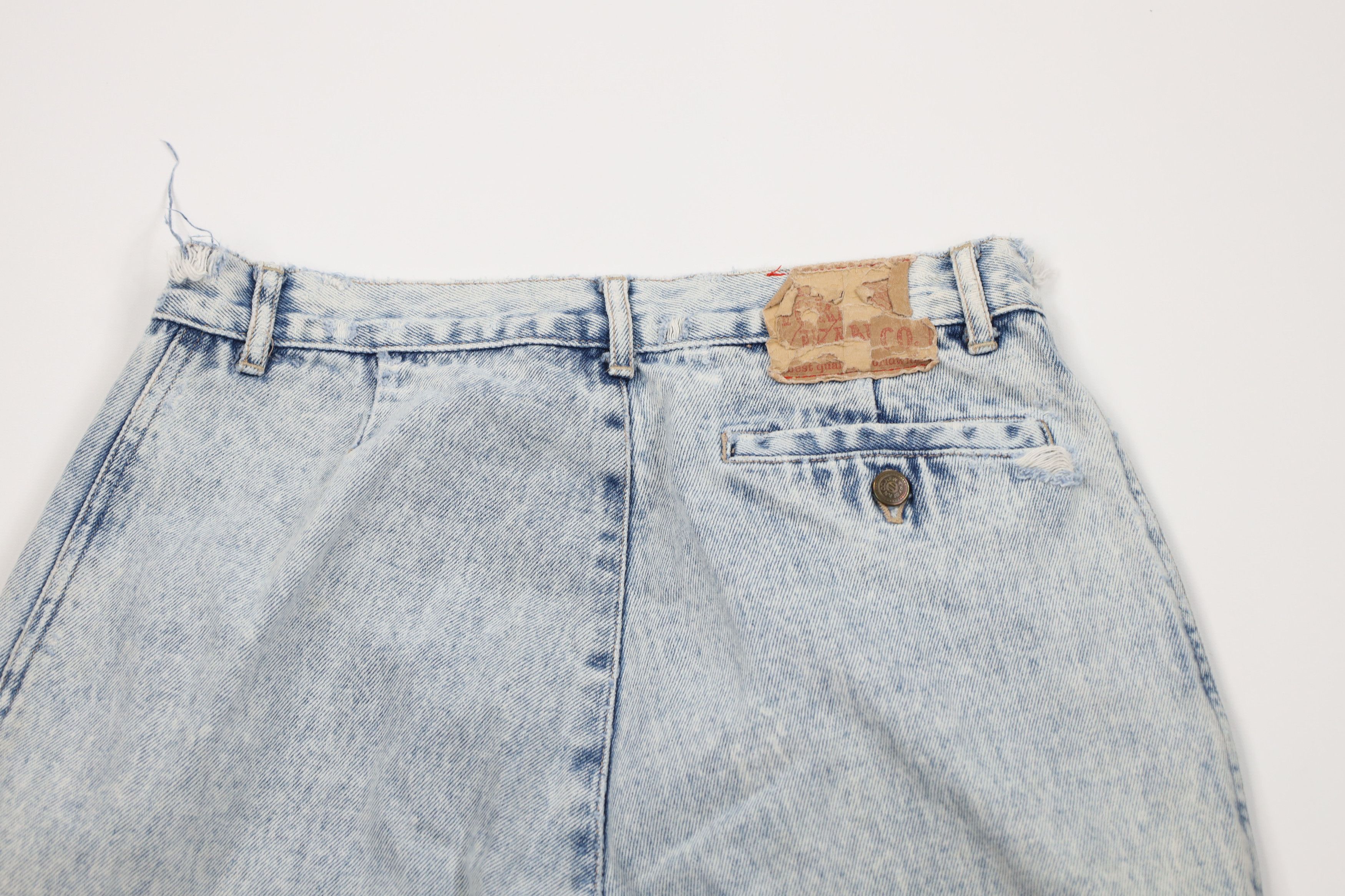 Vintage Vintage 90s Streetwear Acid Wash Pleated Tapered Jeans Size 32" / US 10 / IT 46 - 13 Thumbnail