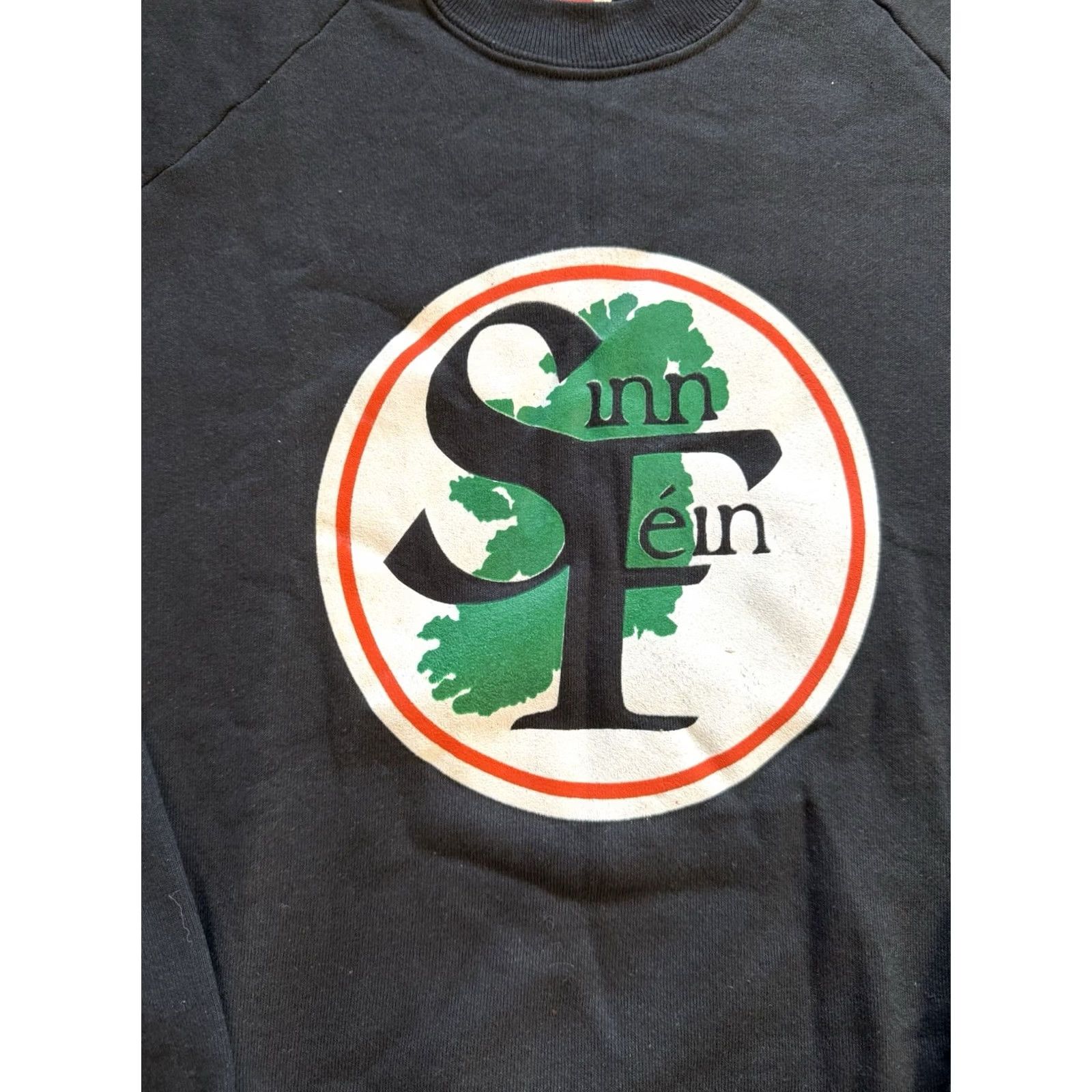 Fruit Of The Loom VINTAGE Sinn Fein Sweatshirt XL Black The Troubles Noraid Northern Ireland History 80s Men Size US XL / EU 56 / 4 - 2 Thumbnail