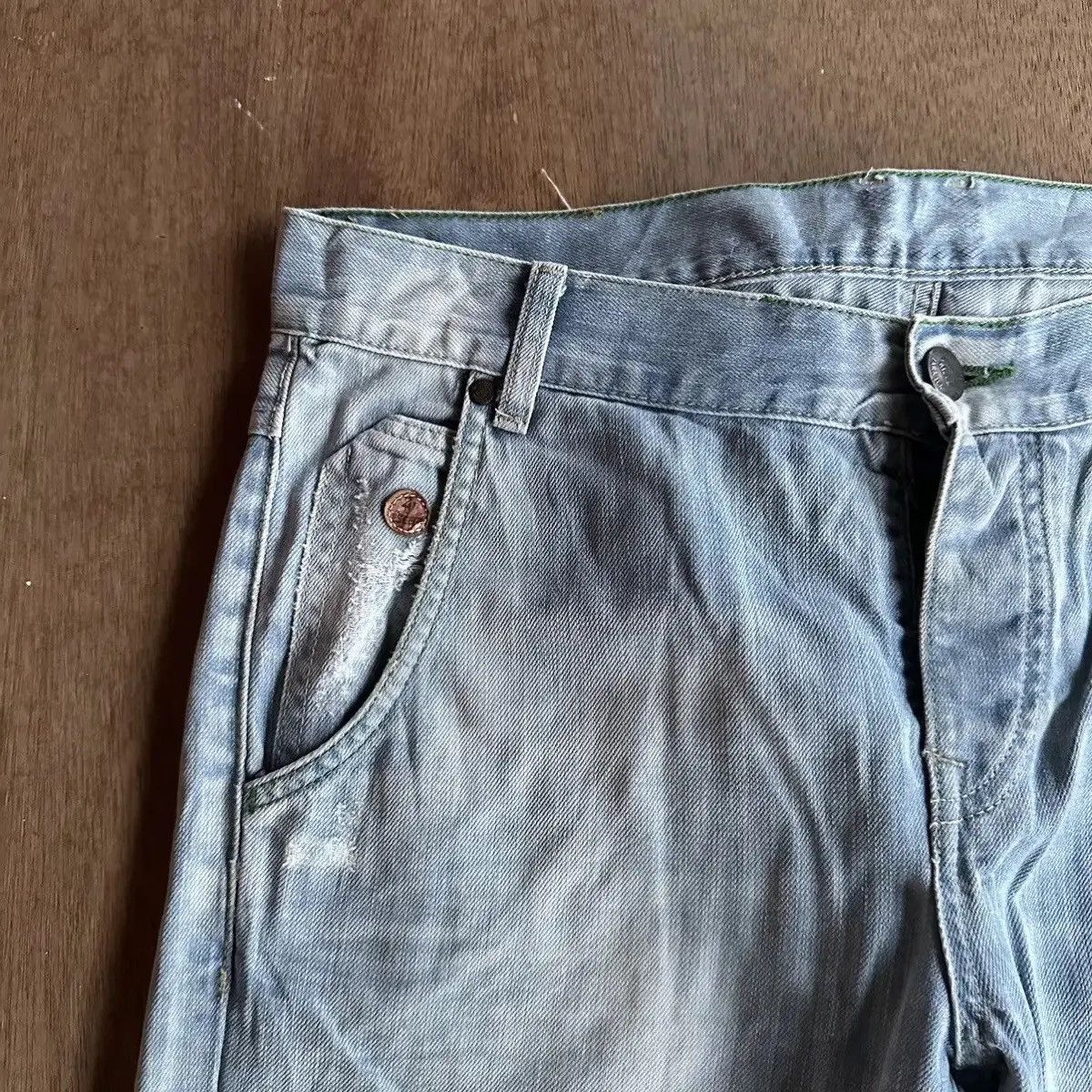 Seditionaries W34 L31🔥DISTRESSED DENIM YOUNGDIVISION JAPAN CINCHBACK PANT Size US 34 / EU 50 - 5 Thumbnail