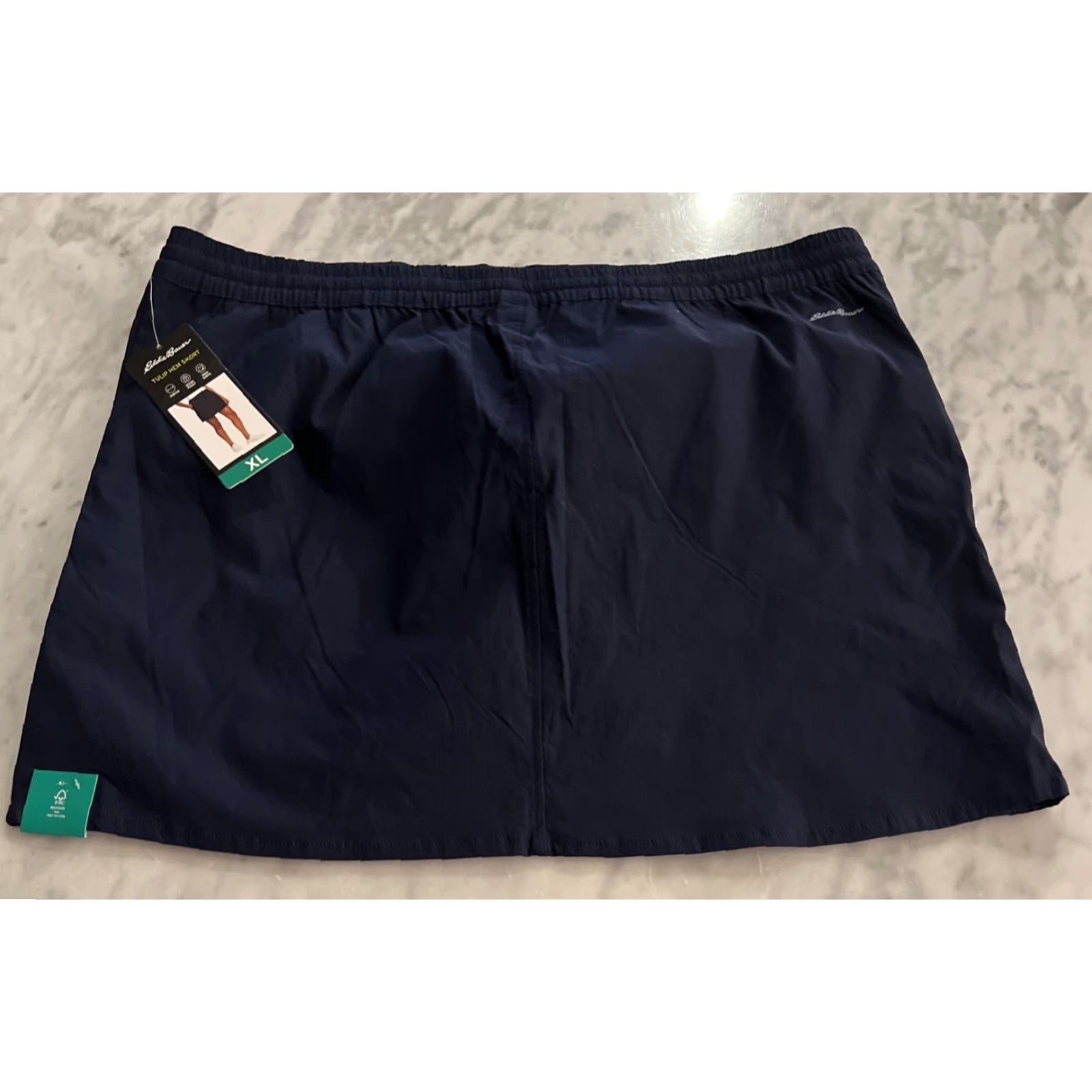 Eddie Bauer Eddie Bauer Women’s Skort XL Navy Blue Tulip Hem Casual Travel Short Stretch Spring Summer Size 40" / US 18 - 4 Thumbnail